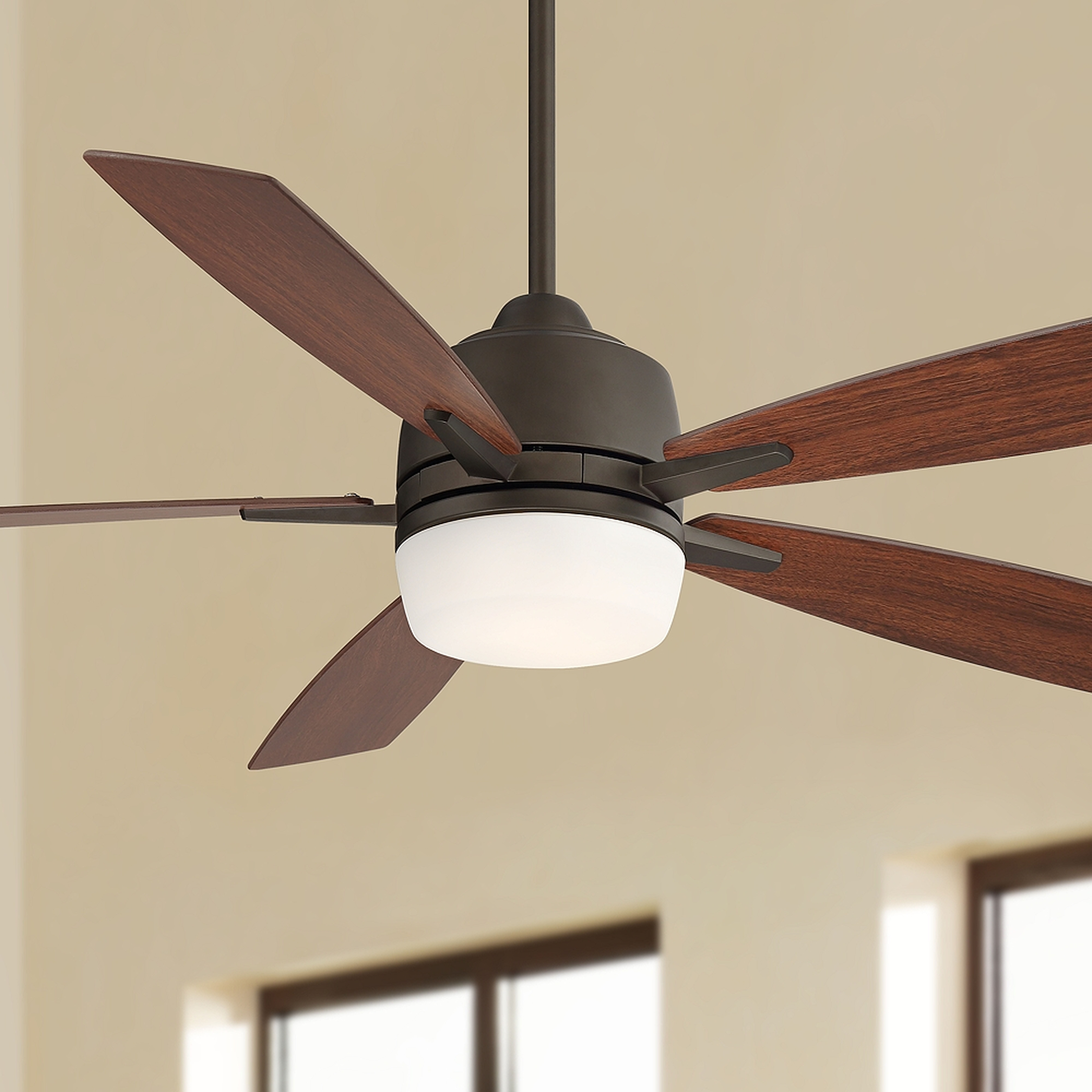 54" Casa Vieja Vanquish Bronze Walnut Oak LED Ceiling Fan - Style # 78W06 - Lamps Plus