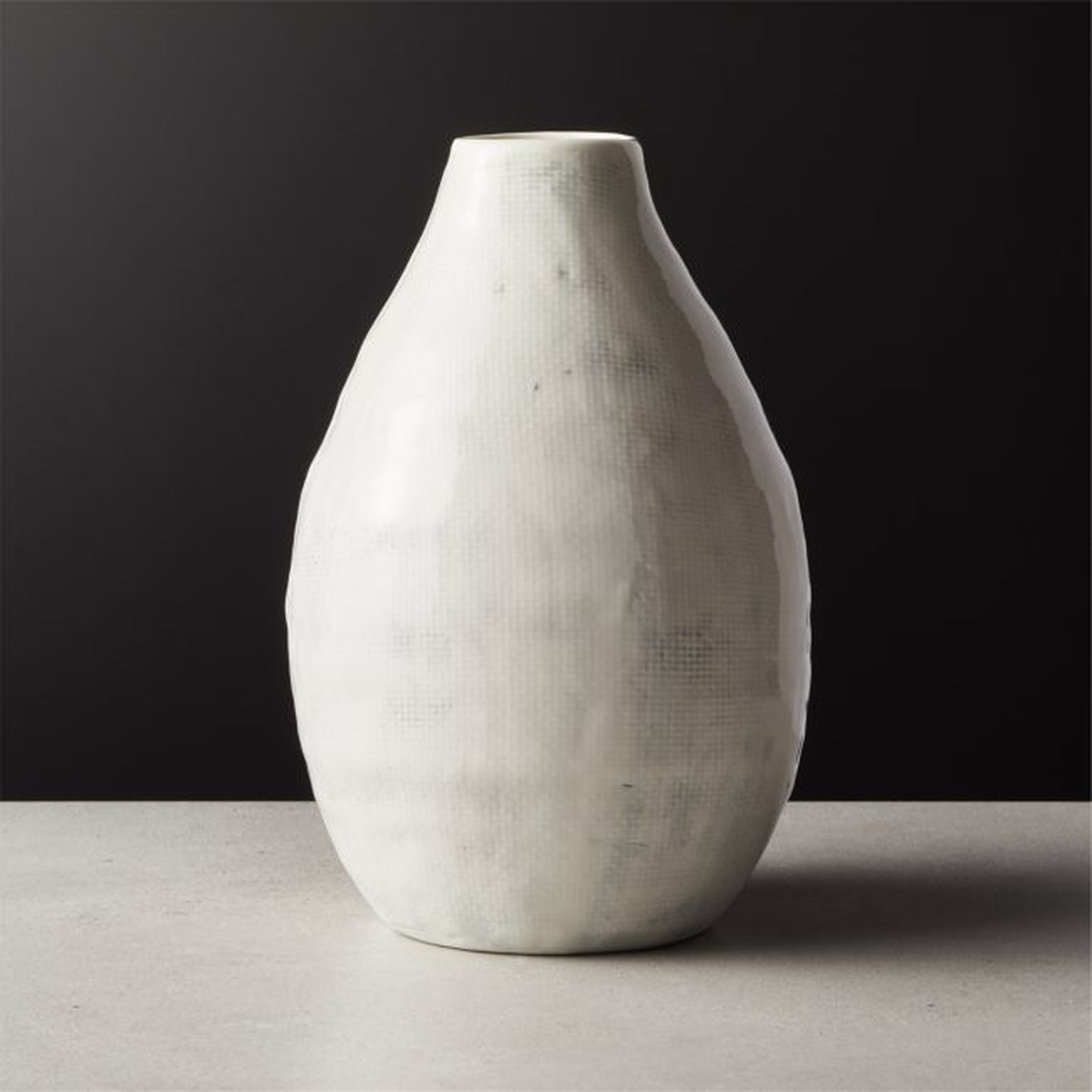 Mila White Shiny Vase - CB2
