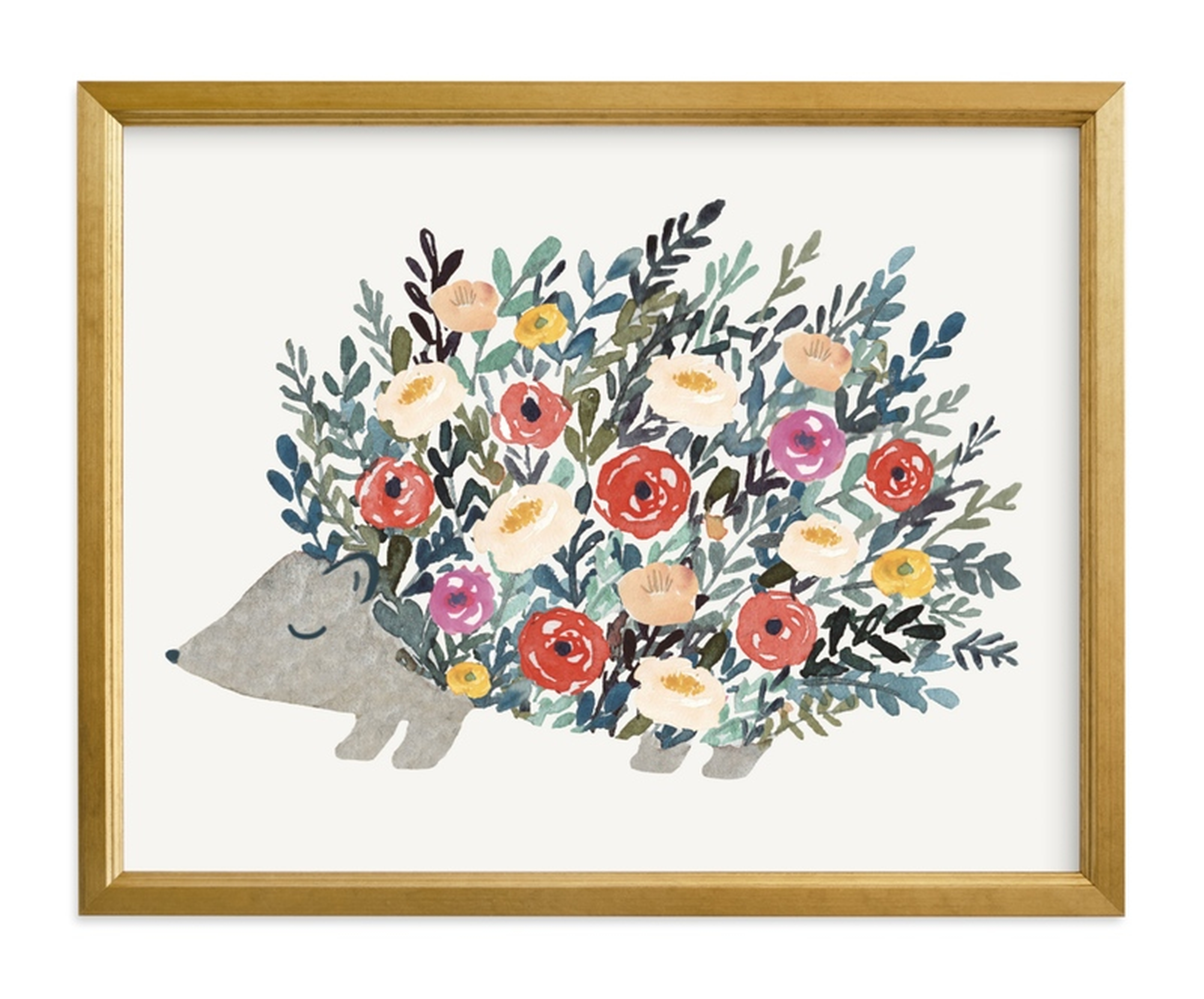 Porcupine Bloom Children's Art Print - Minted