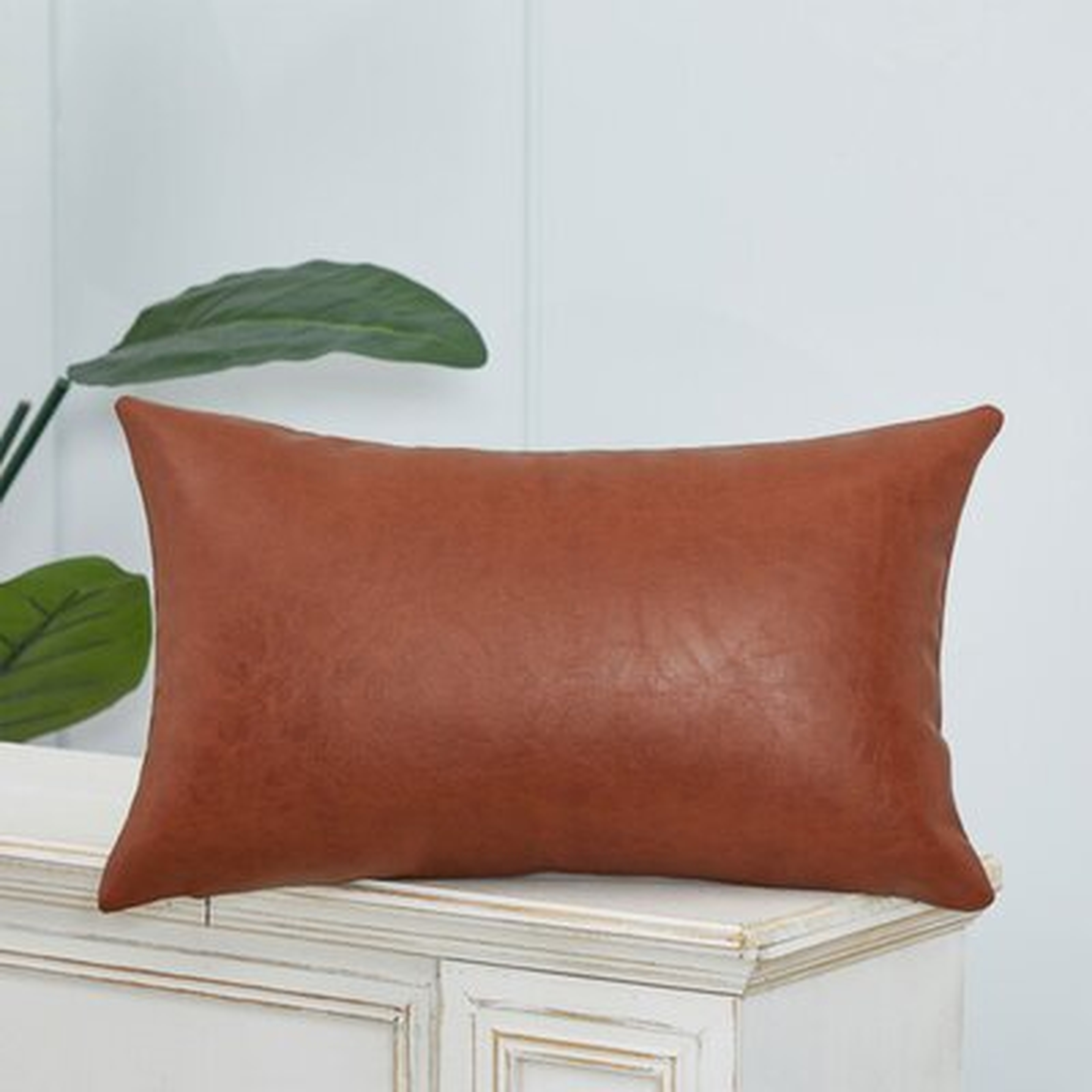 Faux Leather Decorative Throw Pillow Cover For Couch Car (Set Of 1) - Wayfair