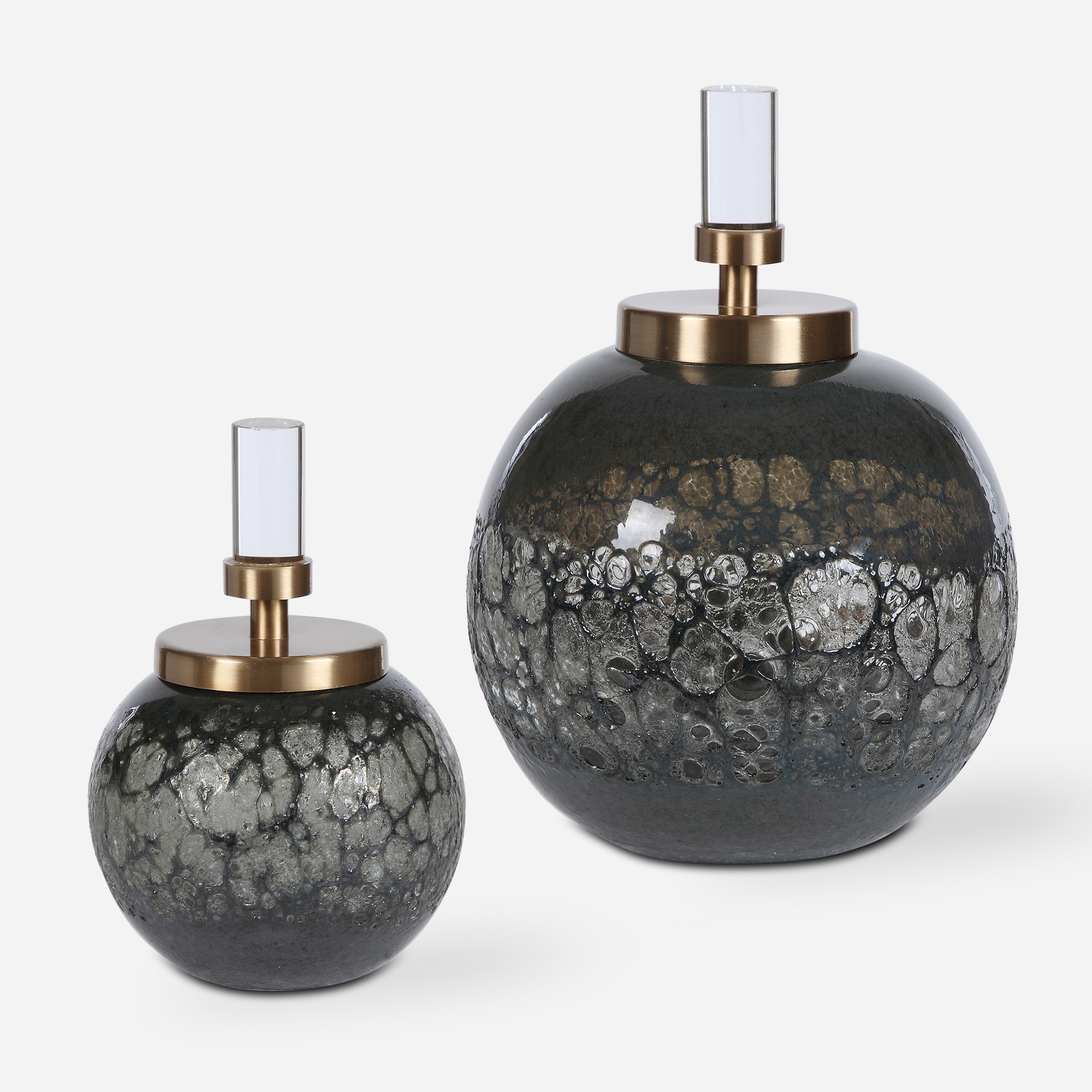 Cessair Art Glass Bottles, S/2 - Uttermost