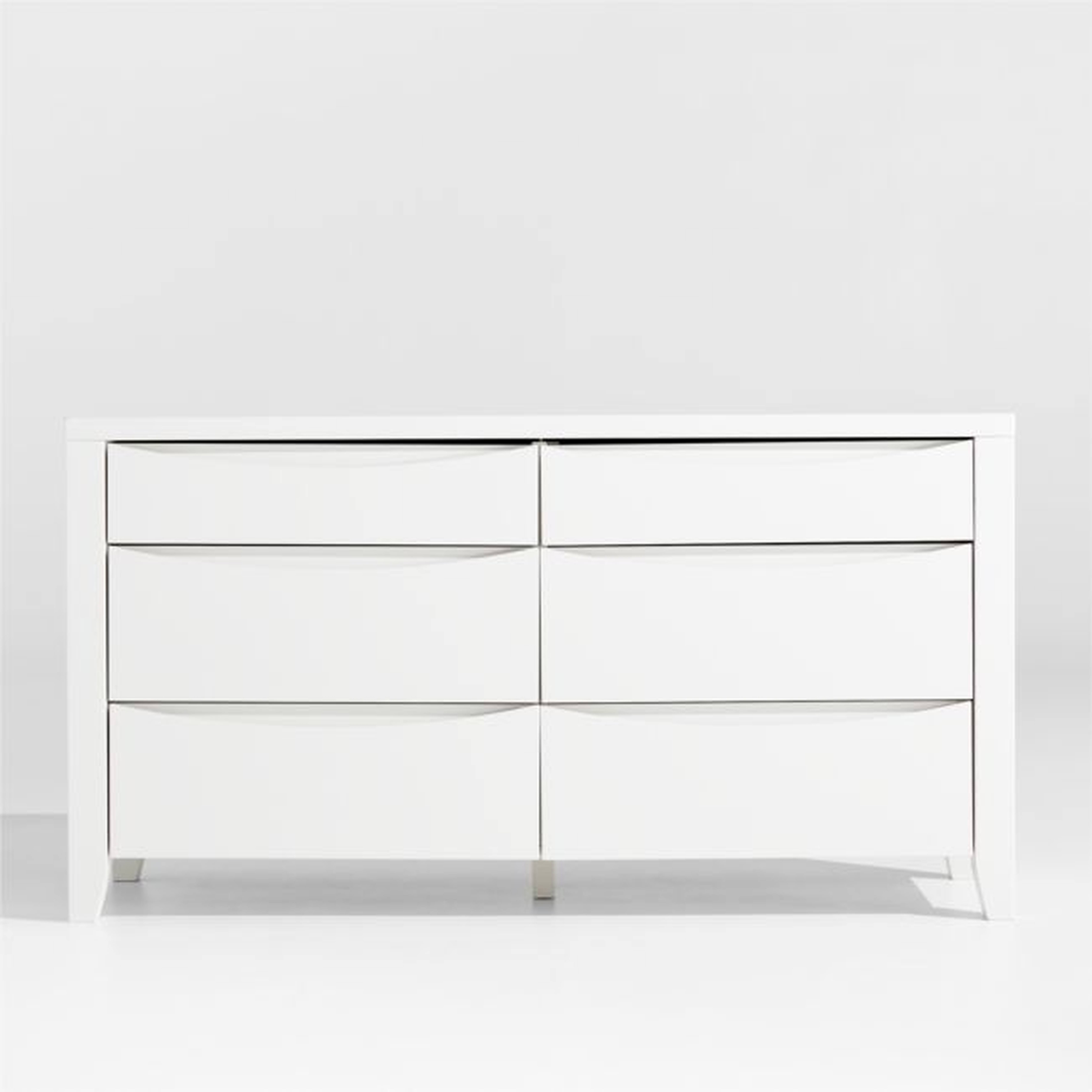 Hilde White Wood Dresser - Crate and Barrel