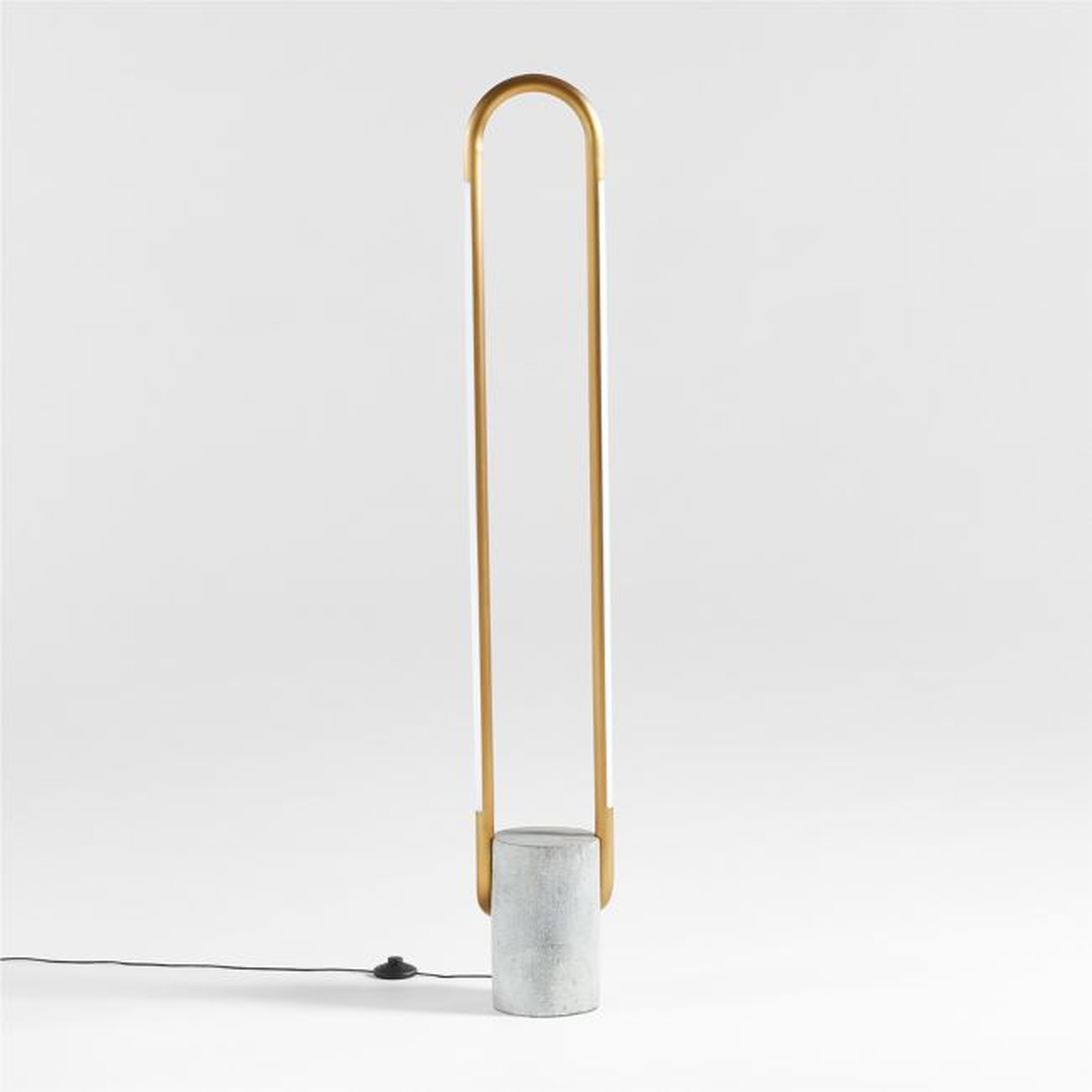 Beau Brass LED Floor Lamp - Crate and Barrel
