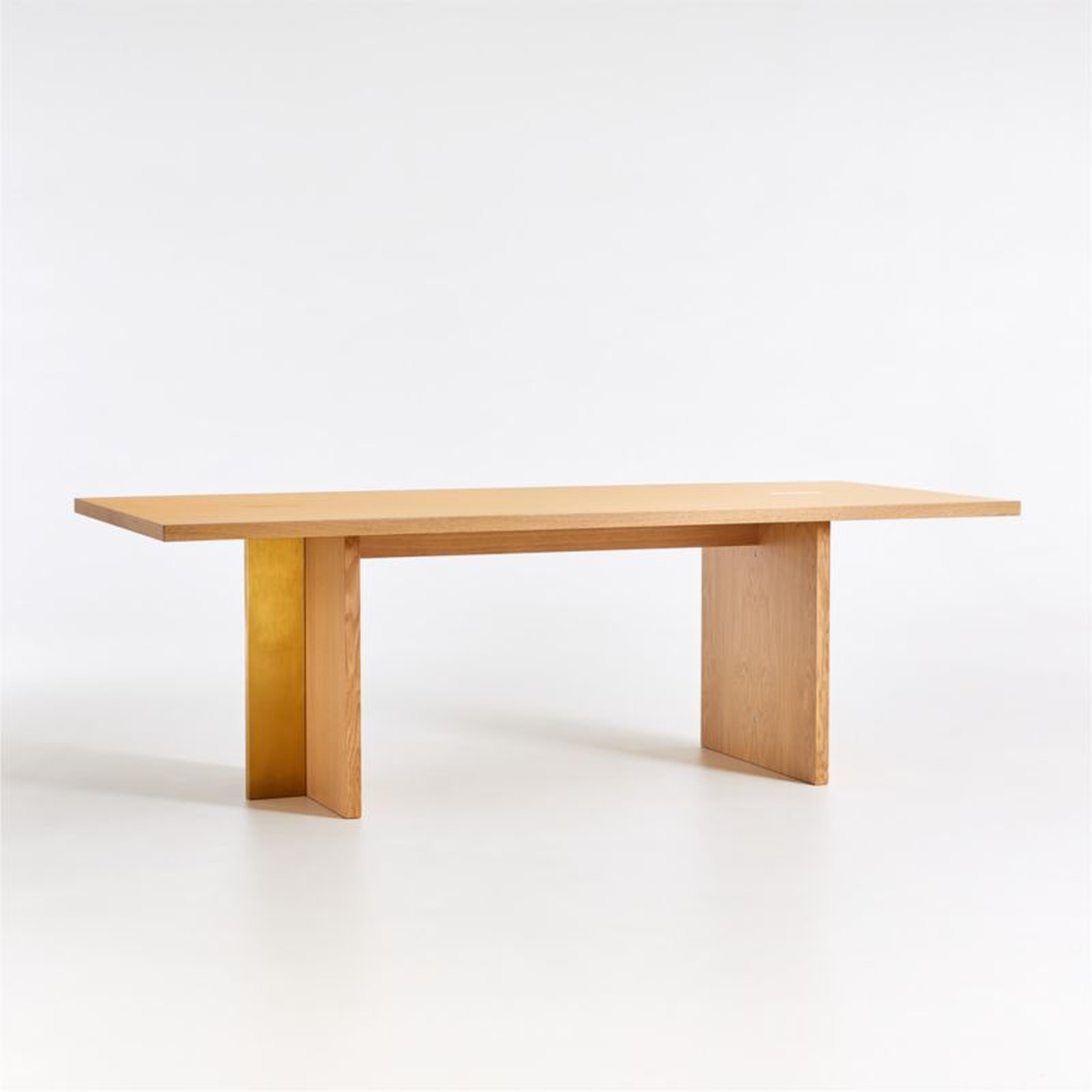 Paradox 89" Natural Oak Dining Table - Crate and Barrel