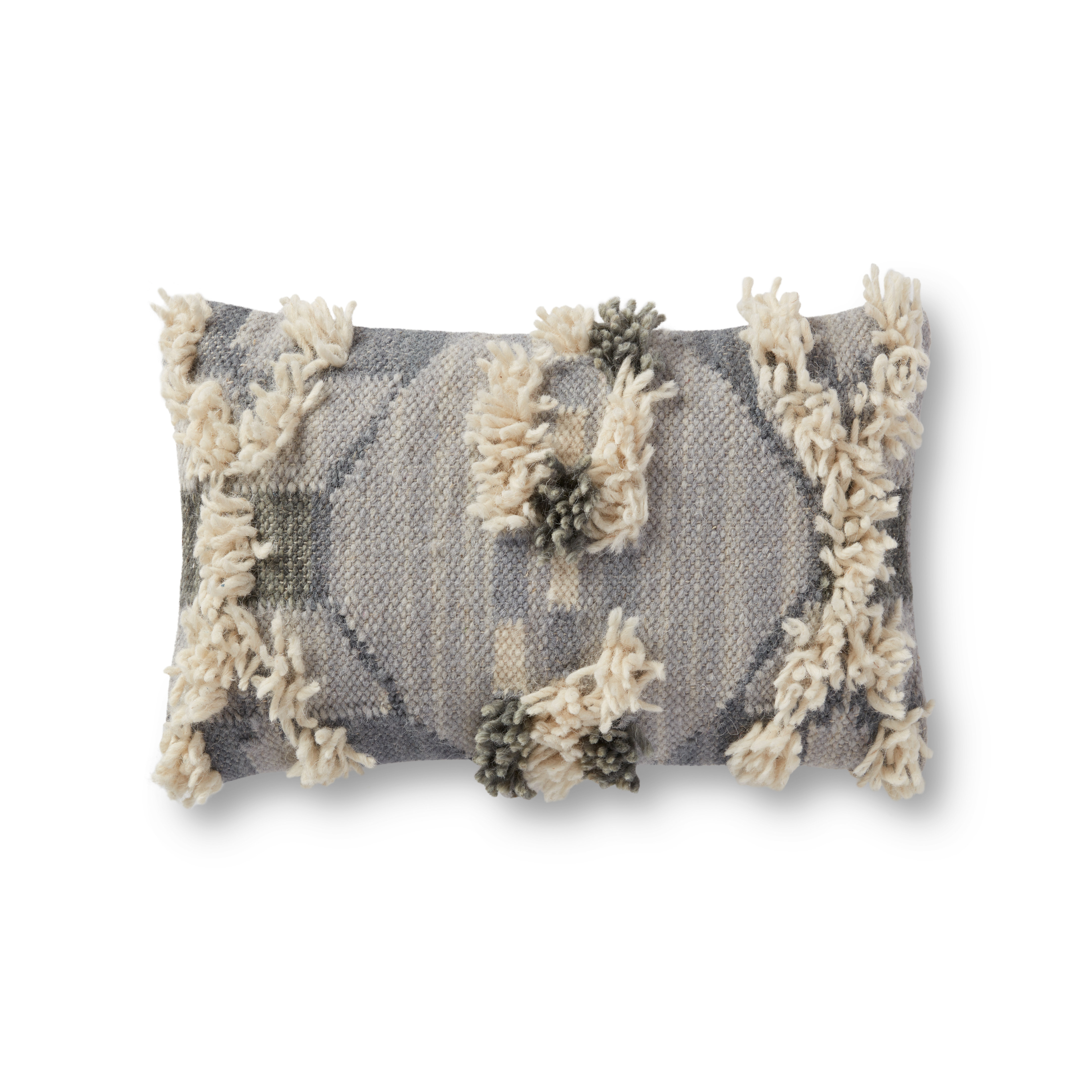 PILLOWS P4149 GREY / MULTI 13" x 21" Cover w/Poly - ED Ellen DeGeneres Crafted by Loloi Rugs