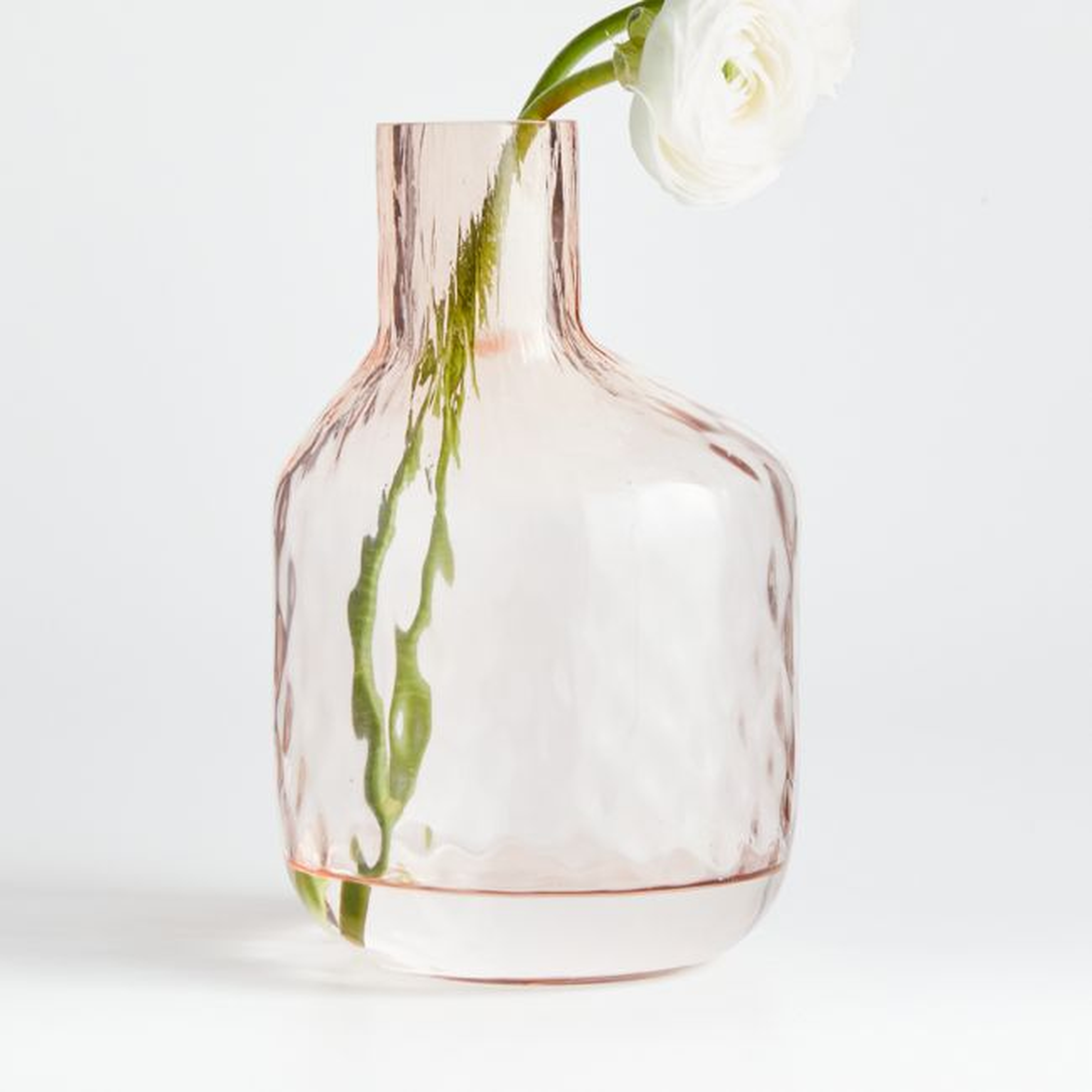 Cecillia Large Pink Glass Vase - Crate and Barrel
