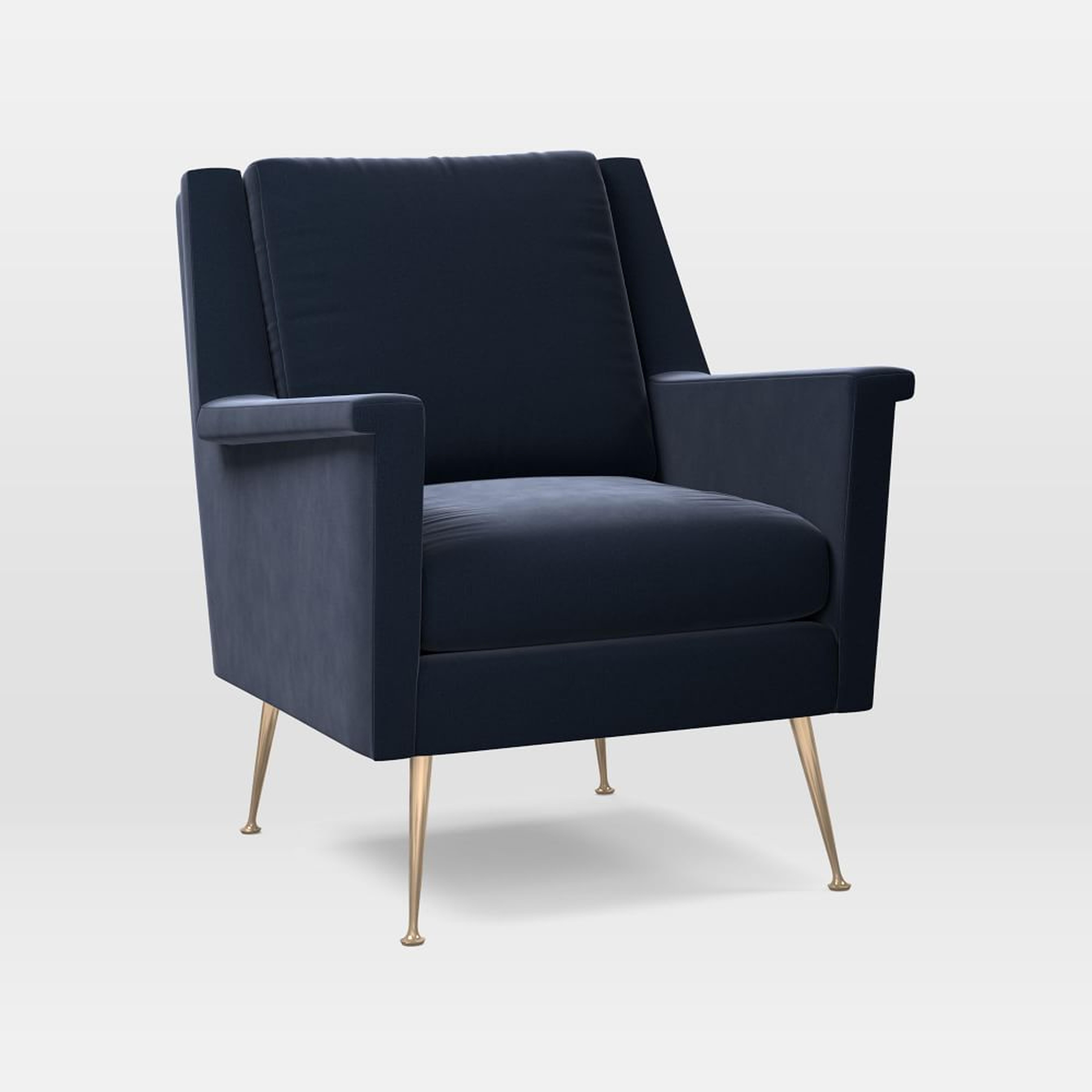 Carlo Mid-Century Chair Metal Legs - West Elm