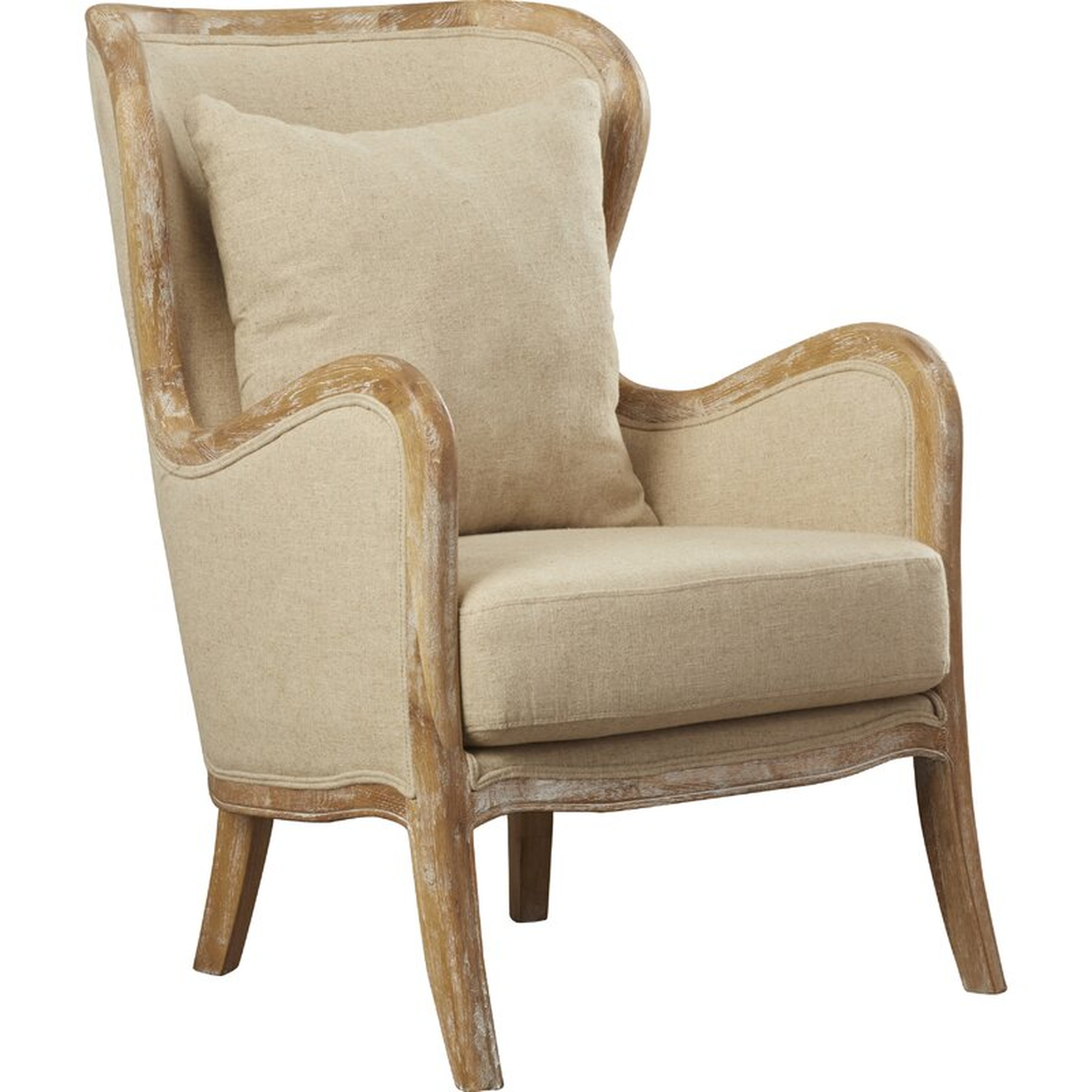 Jadiel 29.5" Linen Wingback Chair - Wayfair