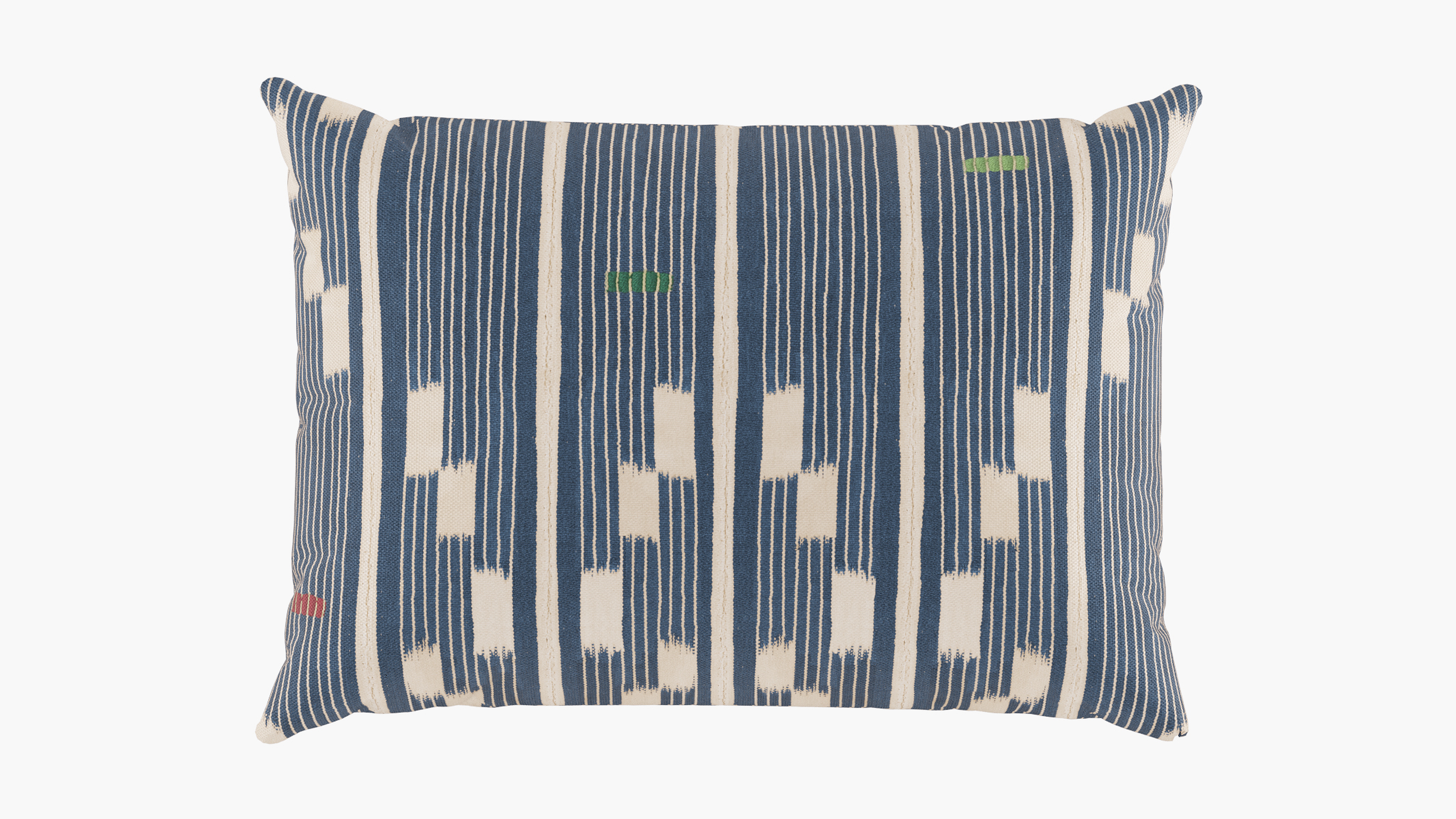 Outdoor Lumbar Pillow, Linea Ikat, 14" x 20" - The Inside