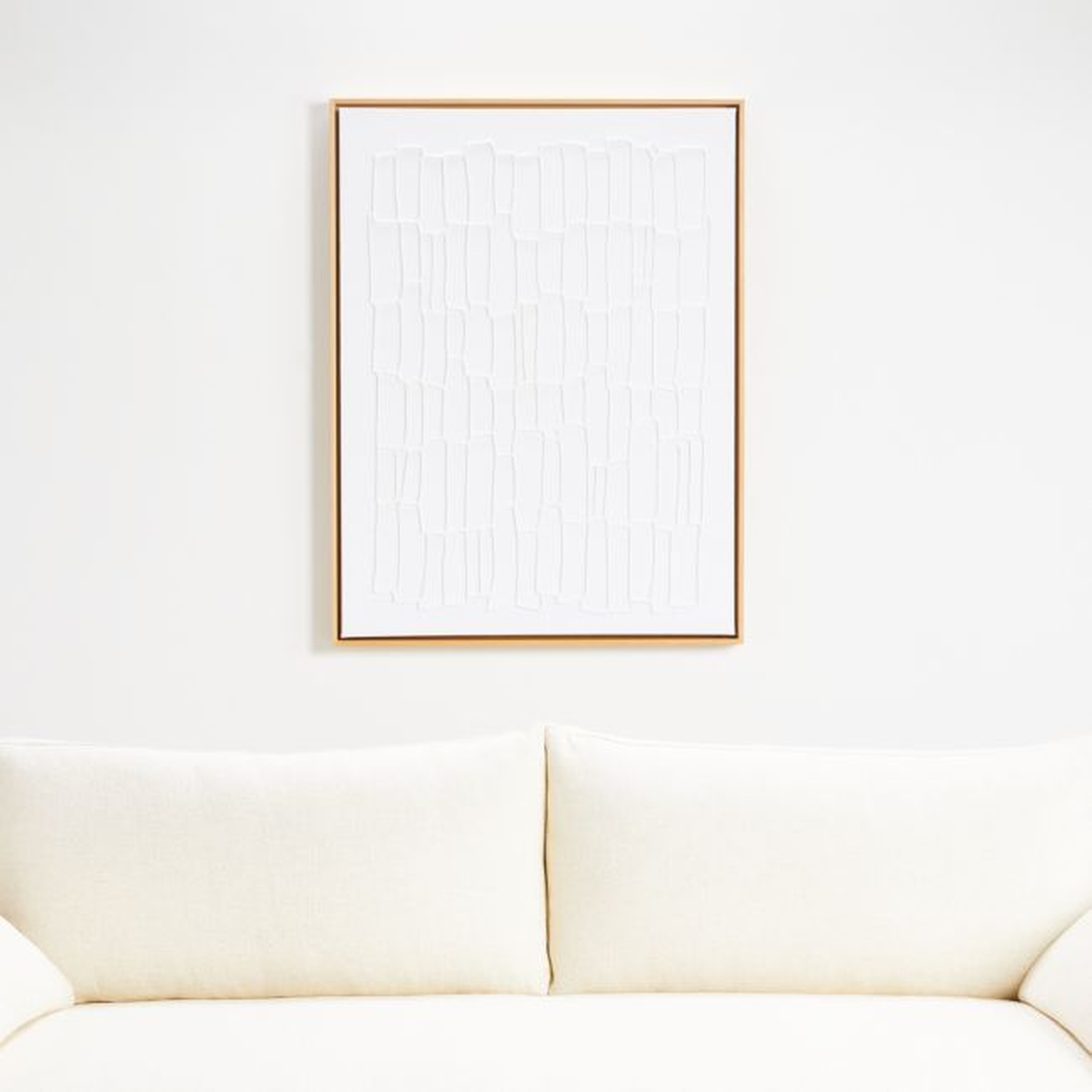 "Contour" Framed Hand-Painted Acrylic Canvas Wall Art 30"x40" by Beverly Fuller - Crate and Barrel