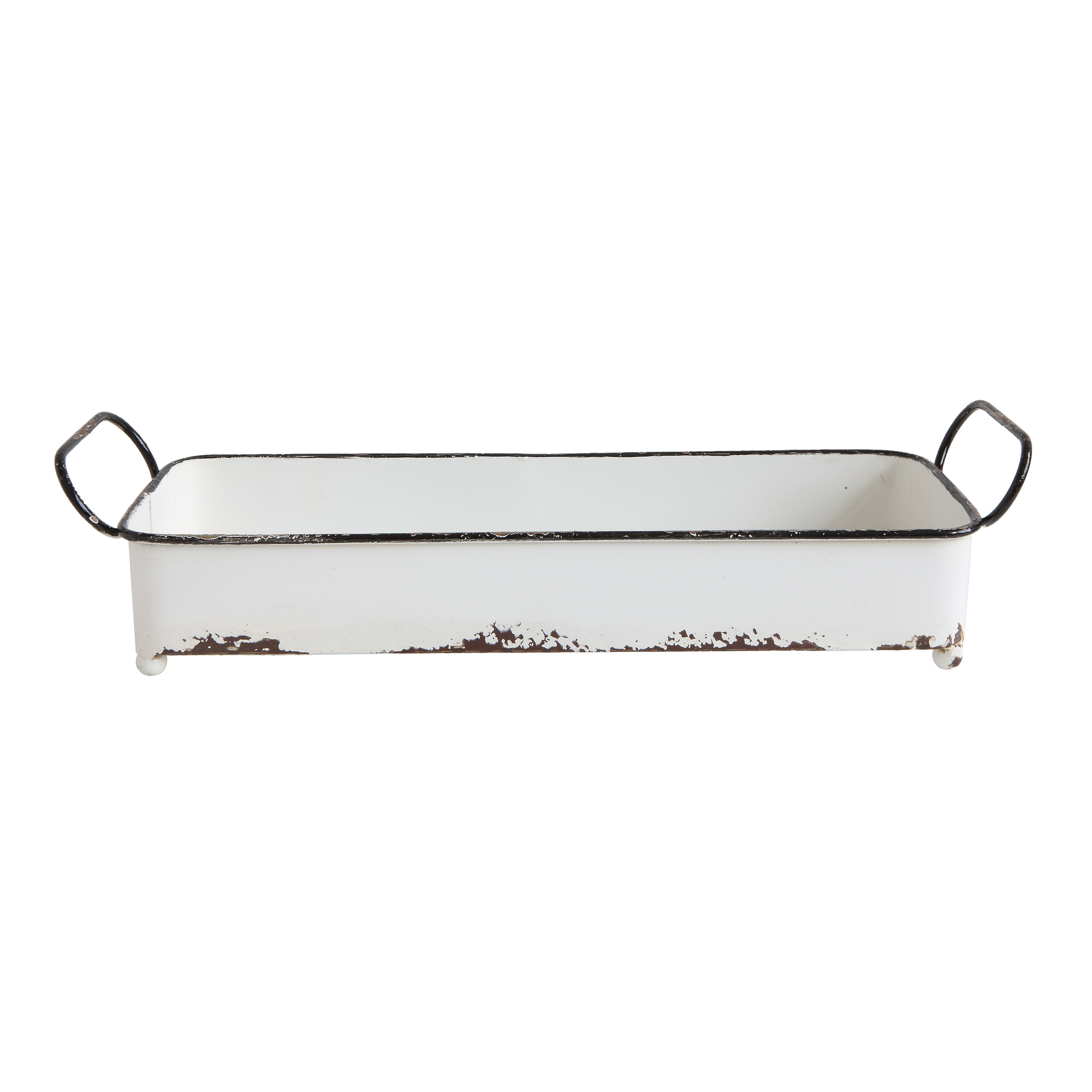 Decorative Rectangle Distressed Metal Tray - Creative Co-Op