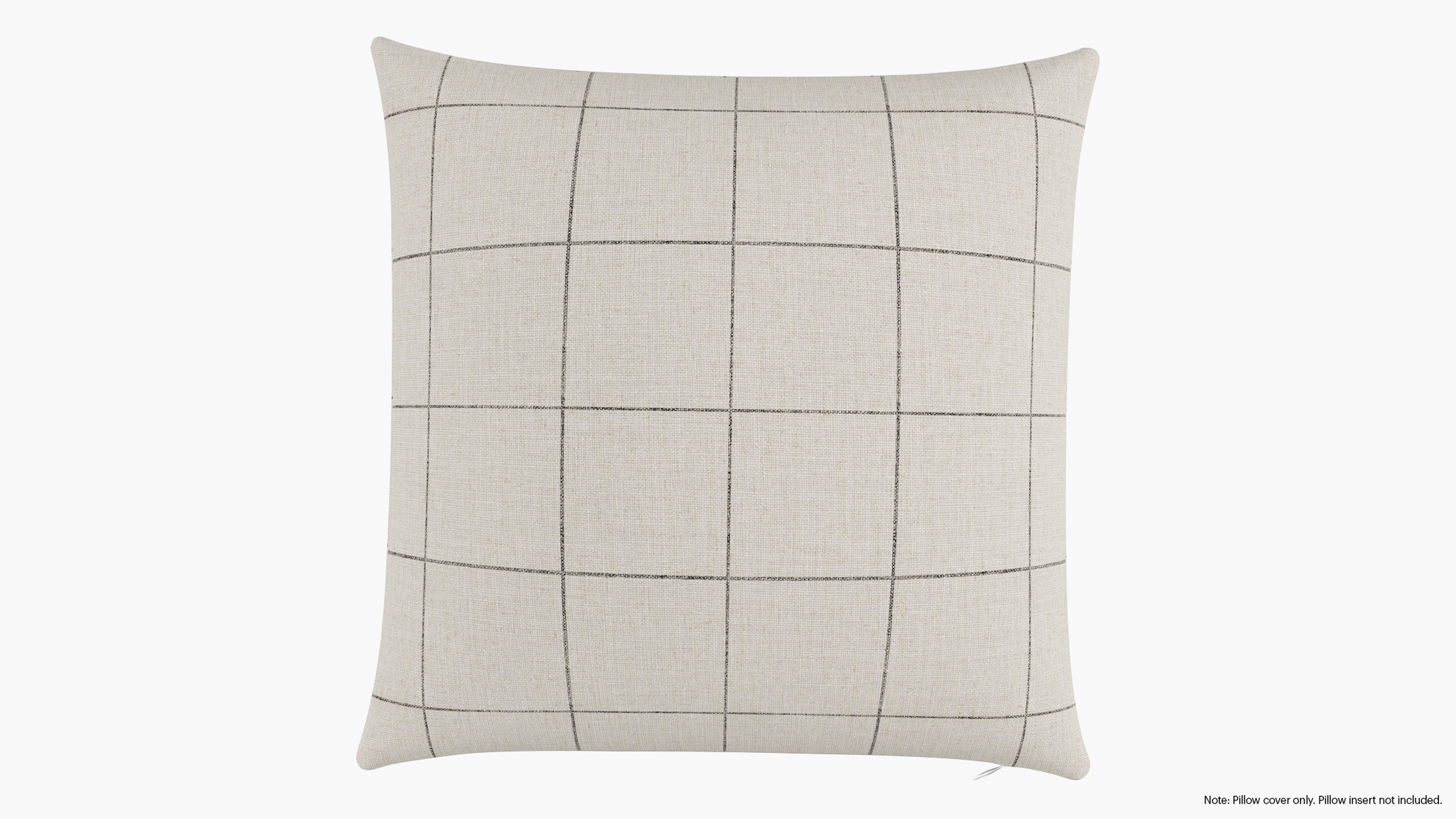 Throw Pillow Cover 22", Coal Windowpane, 22" x 22" - The Inside