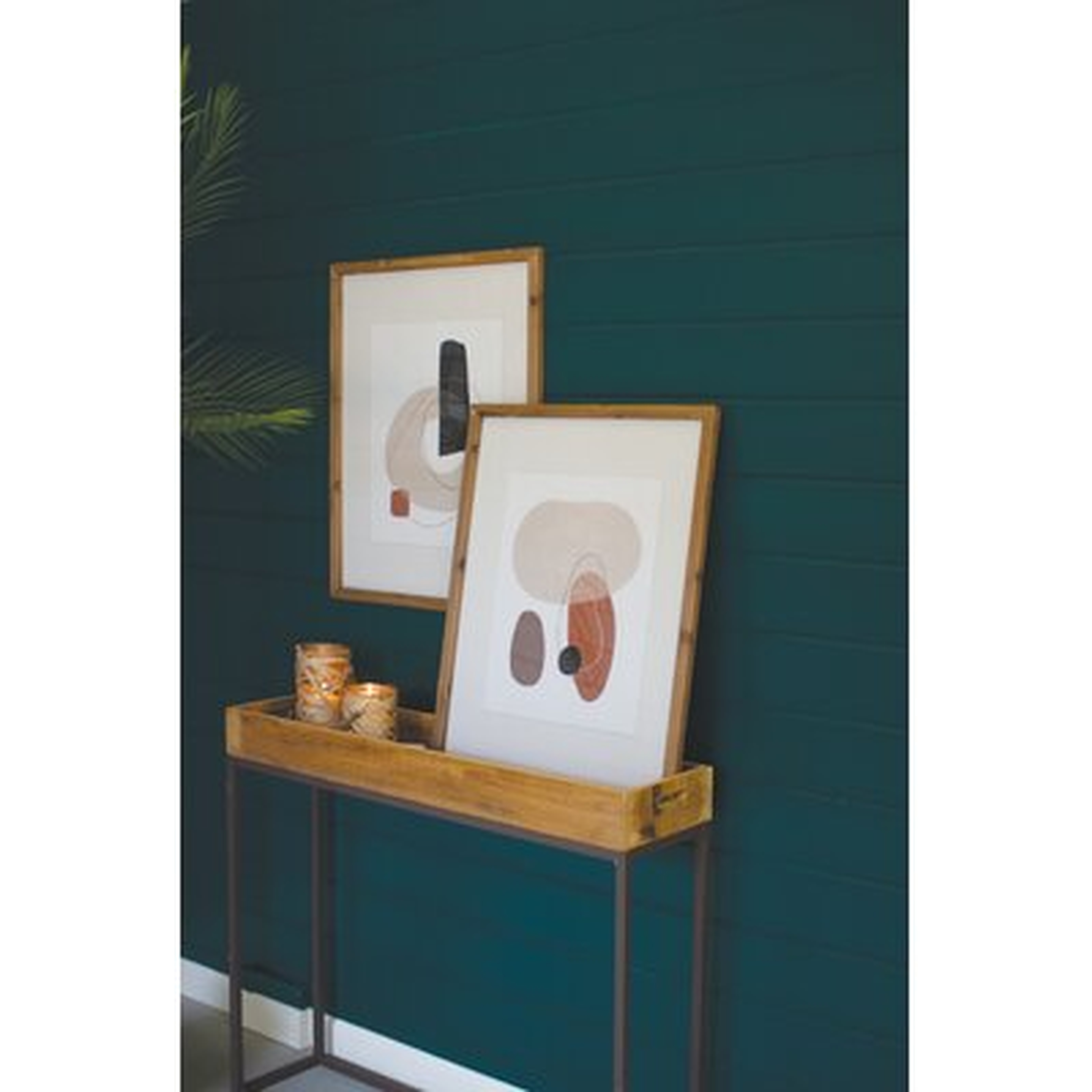 'Abstract Prints Under Glass' - 2 Piece Picture Frame Print Set on Canvas - Wayfair