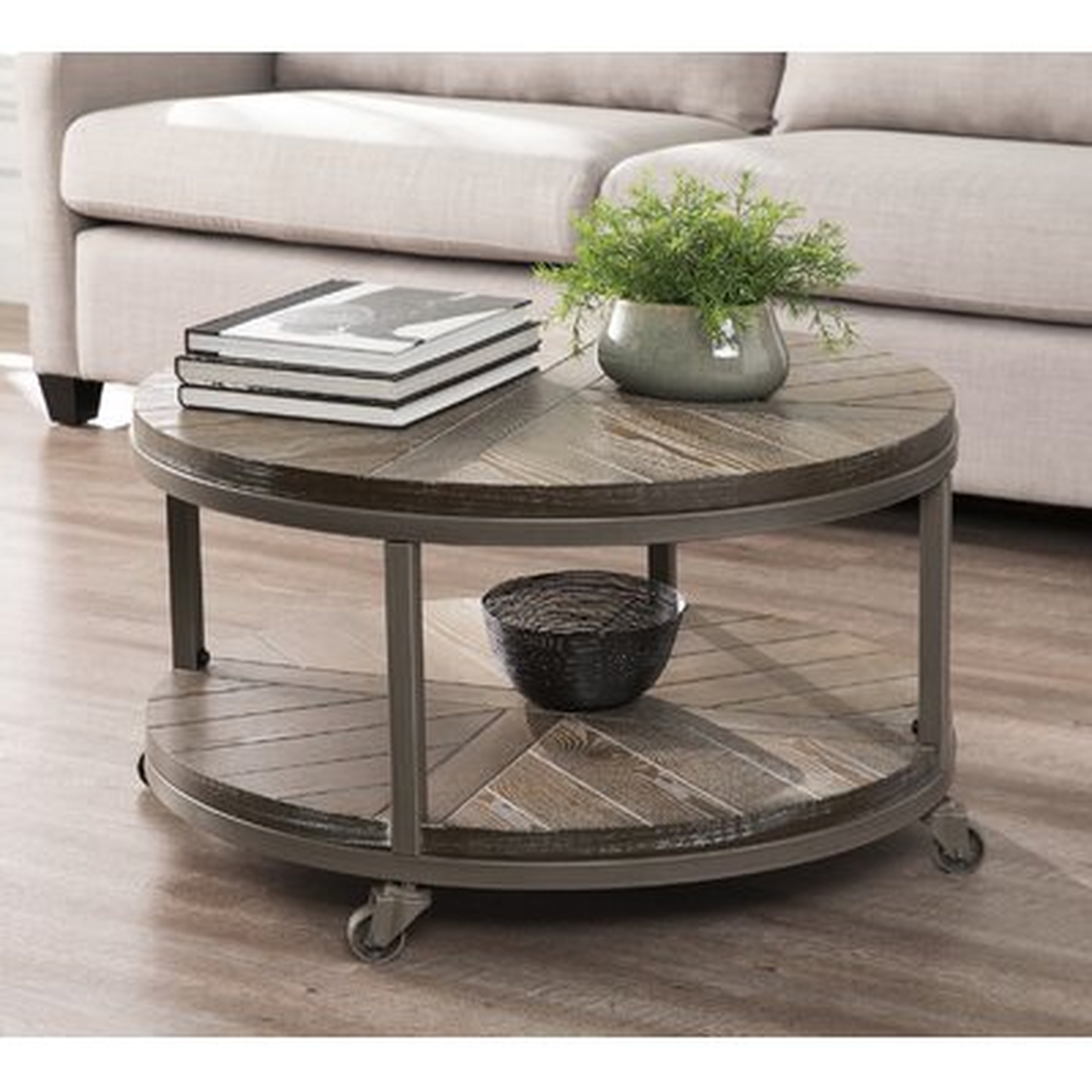 Brien Wheel Coffee Table with Storage 32W - Wayfair
