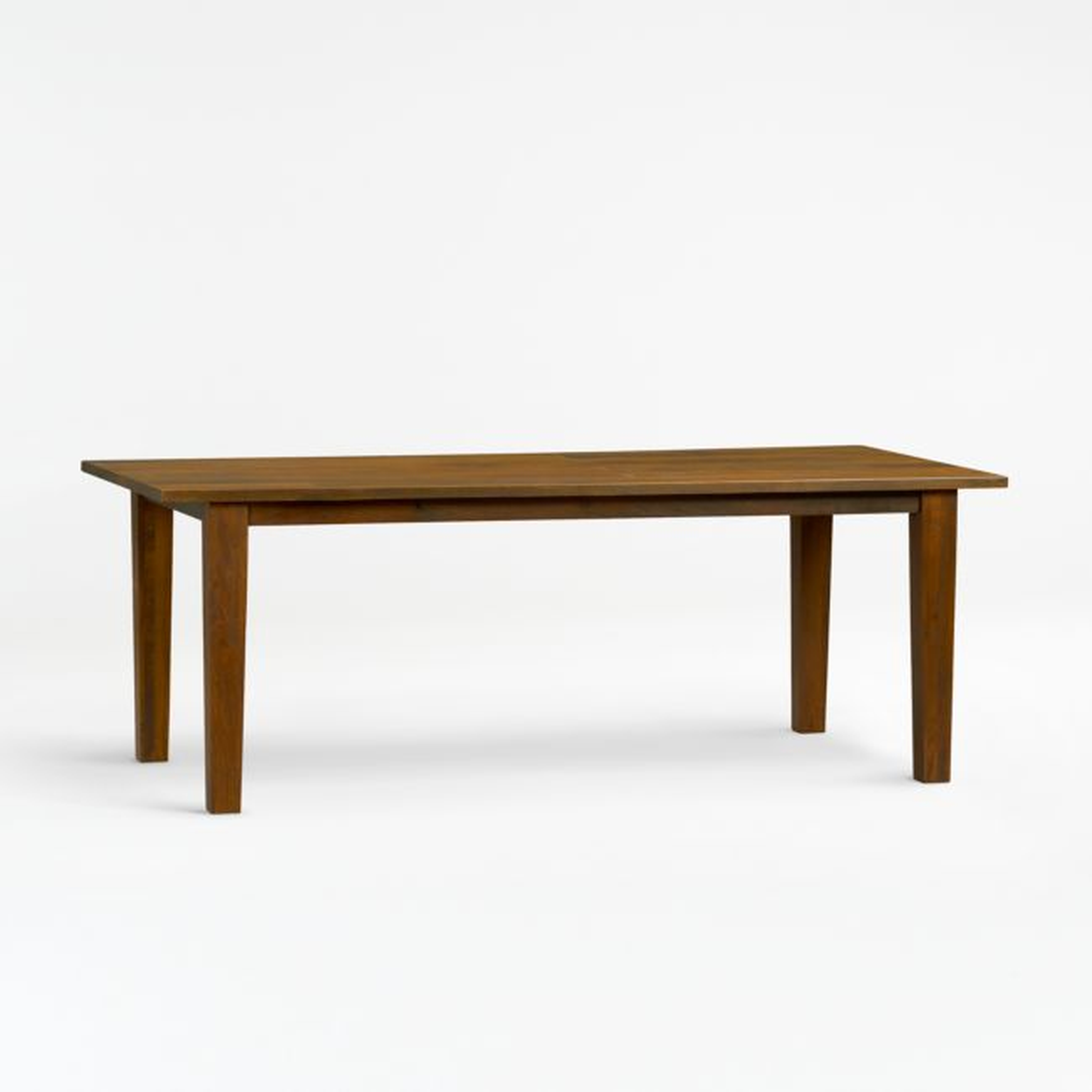 Basque 82" Honey Brown Solid Wood Dining Table - Crate and Barrel