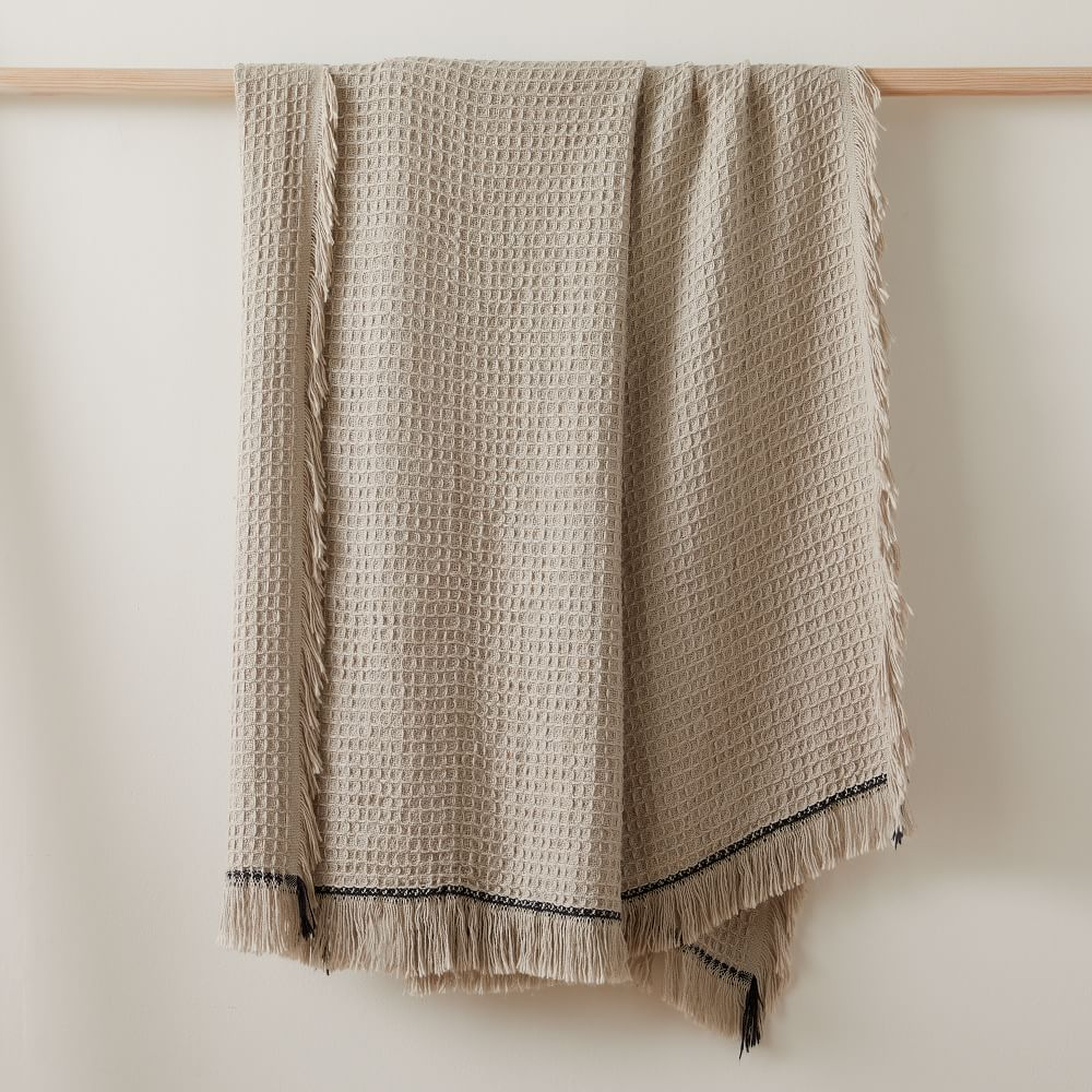 Cotton Waffle Throw, 50"x60", Pearl Gray - West Elm