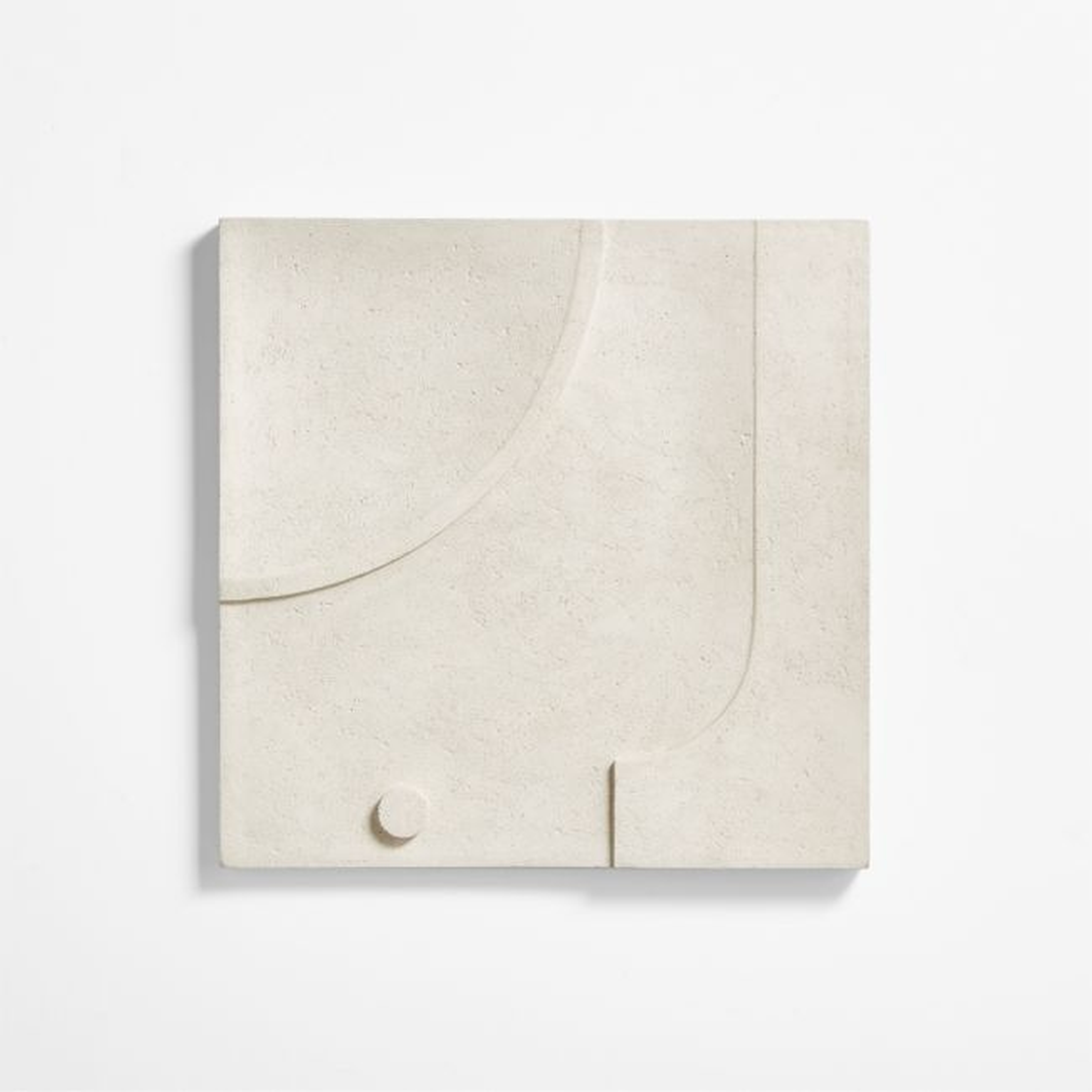 'Taso 24' Hand-Carved White Tile Wall Decor 24"x1.5" - Crate and Barrel
