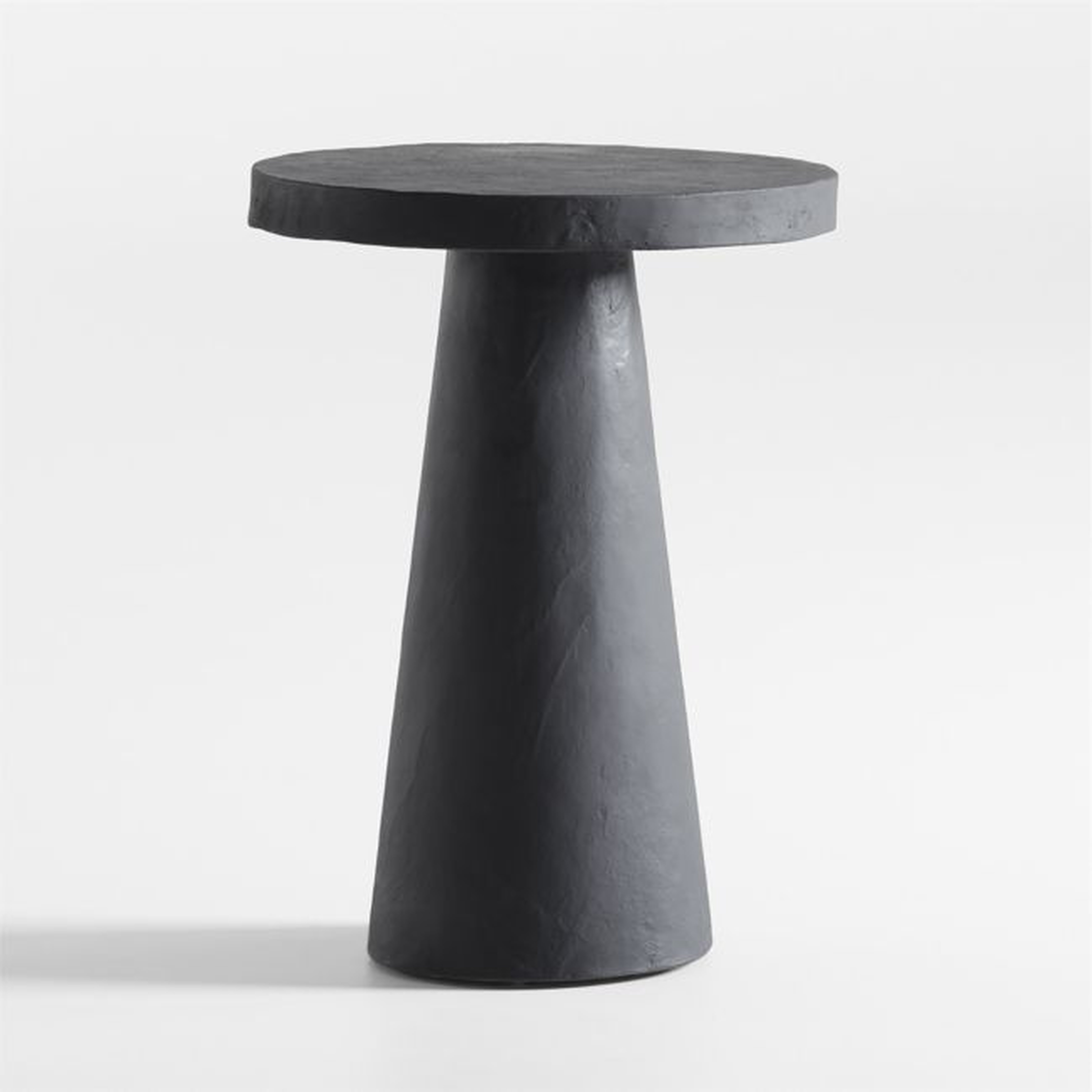 Willy Charcoal Pedestal Side Table by Leanne Ford - Crate and Barrel