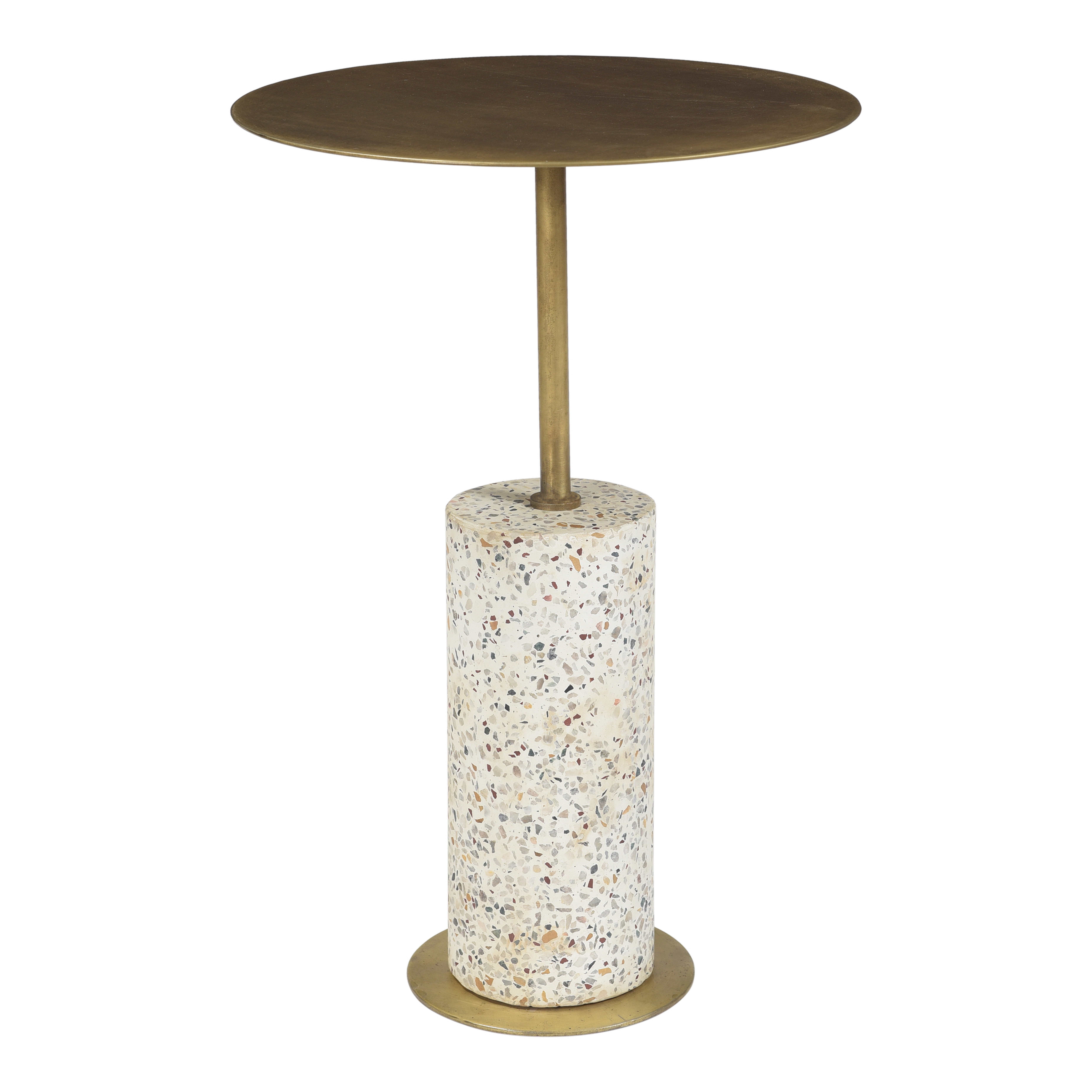 Gabriel Accent Table Antique Brass - Moes Home Collection