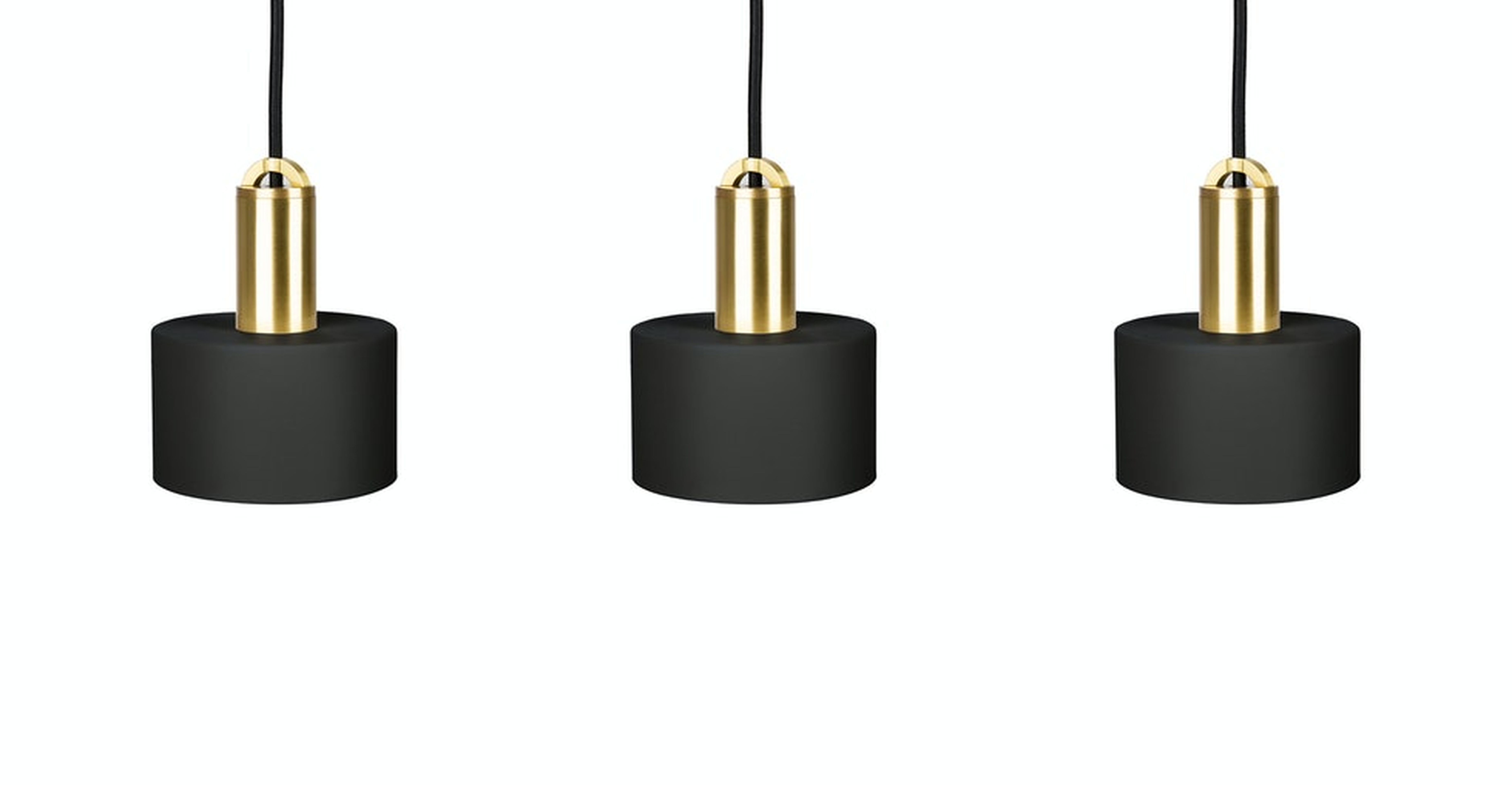 Tangent Cylinder Black Pendant Lamp Set - Article