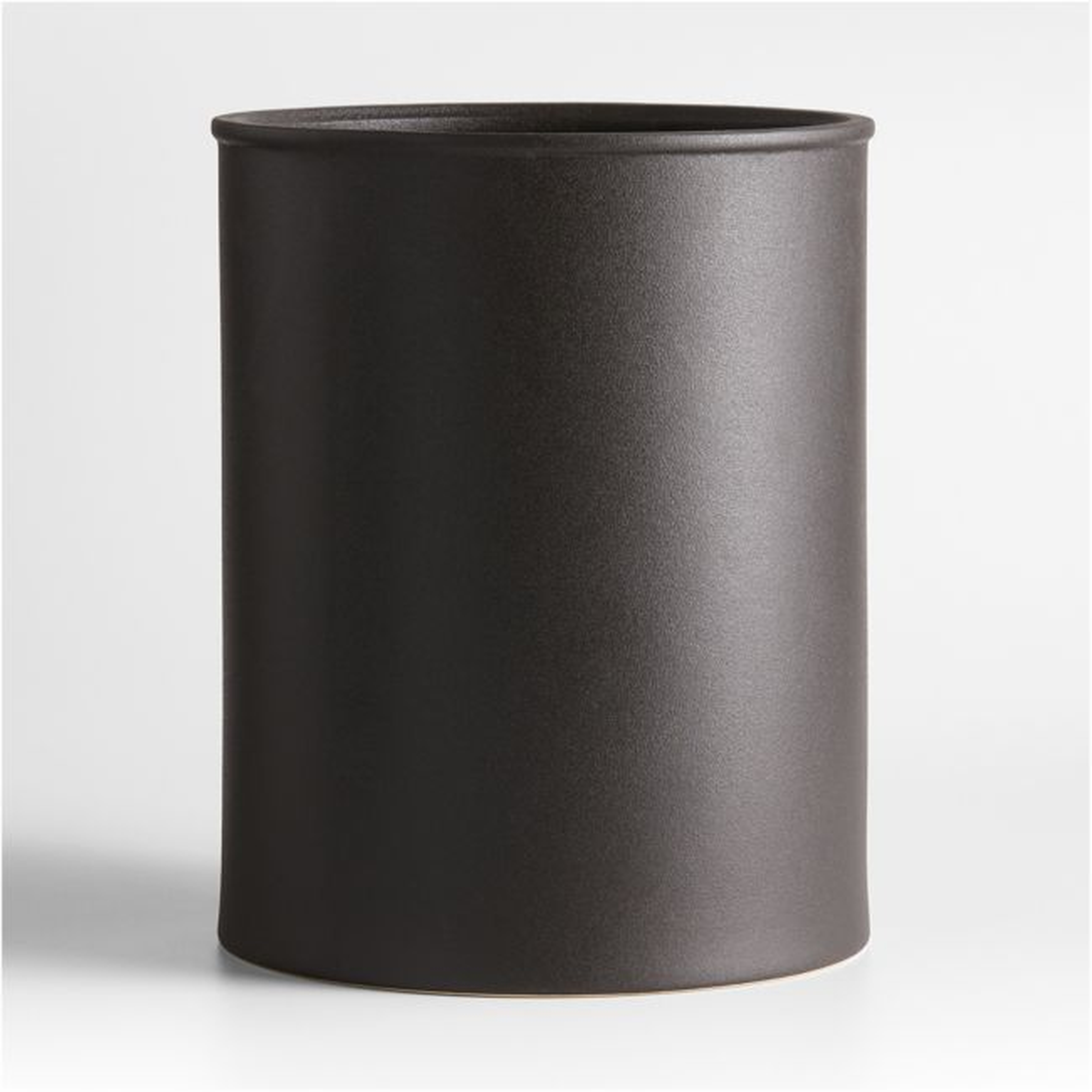 Juxon Black Trash Can - Crate and Barrel
