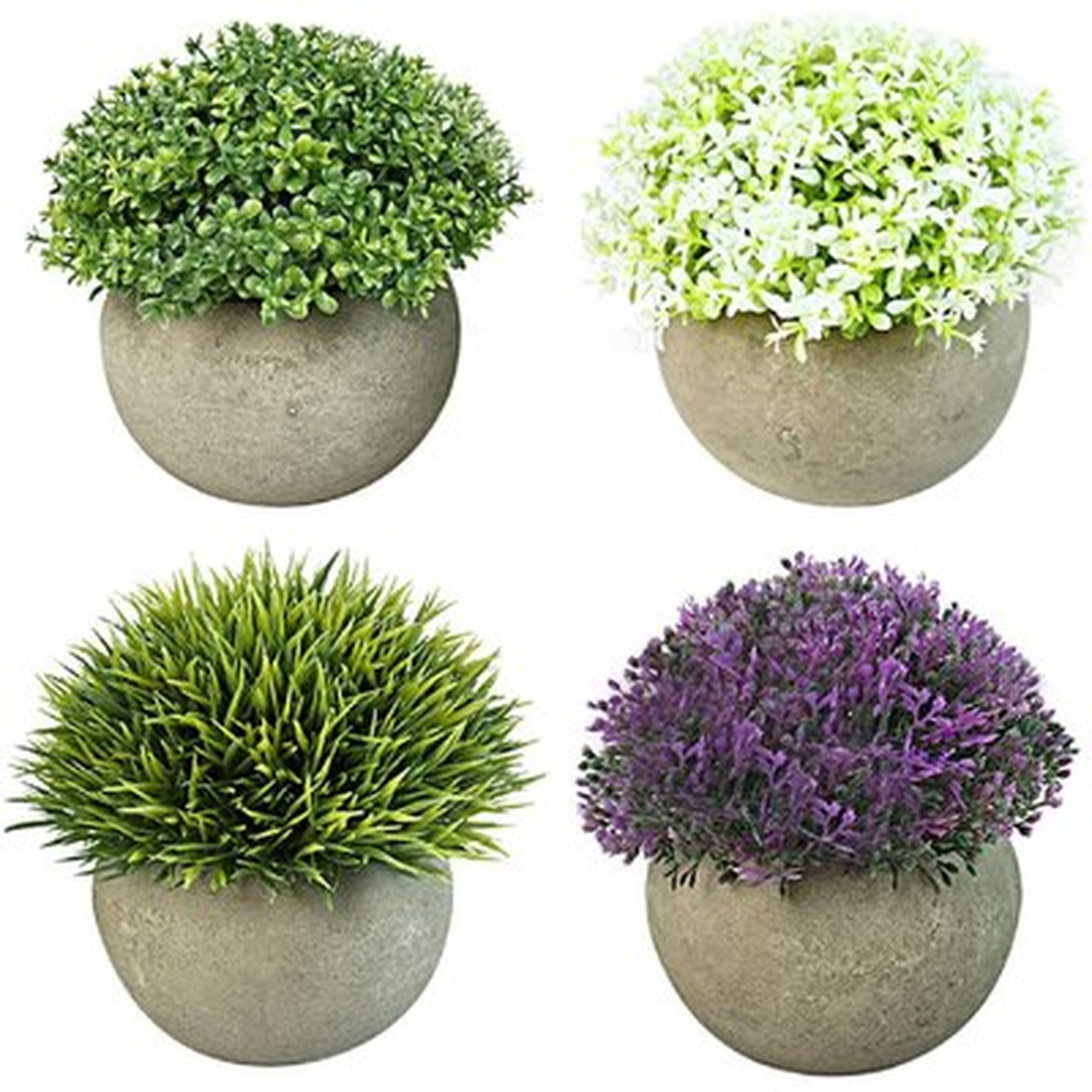 Faux Plants, Artificial Plant Small Desk Plants Mini Faux Plant Set Potted Plants Decorative Greeny Plants For Home Office Desk Meeting Room Kitchen Decor - Wayfair