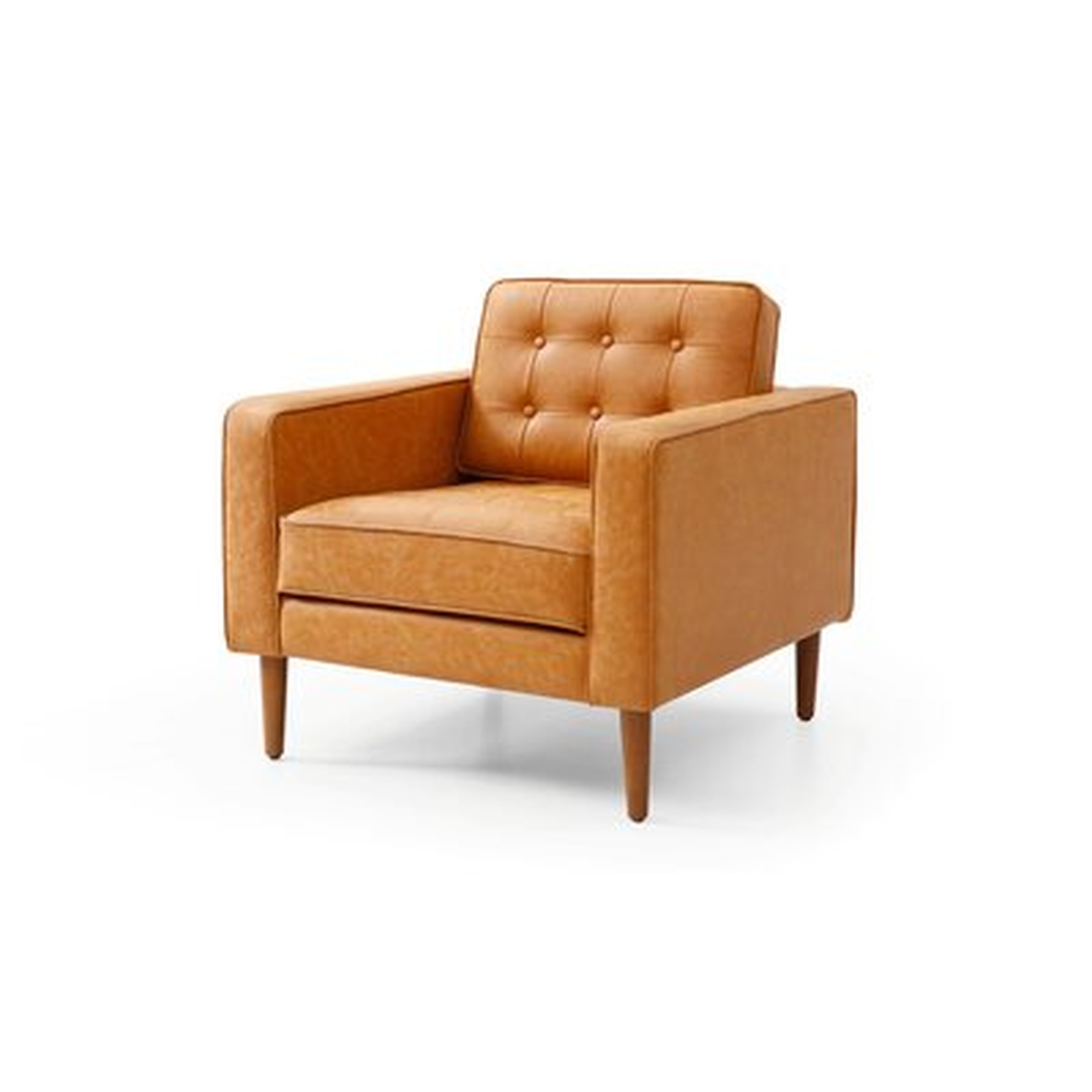 Aceves 32" W Tufted Faux Leather Armchair - AllModern