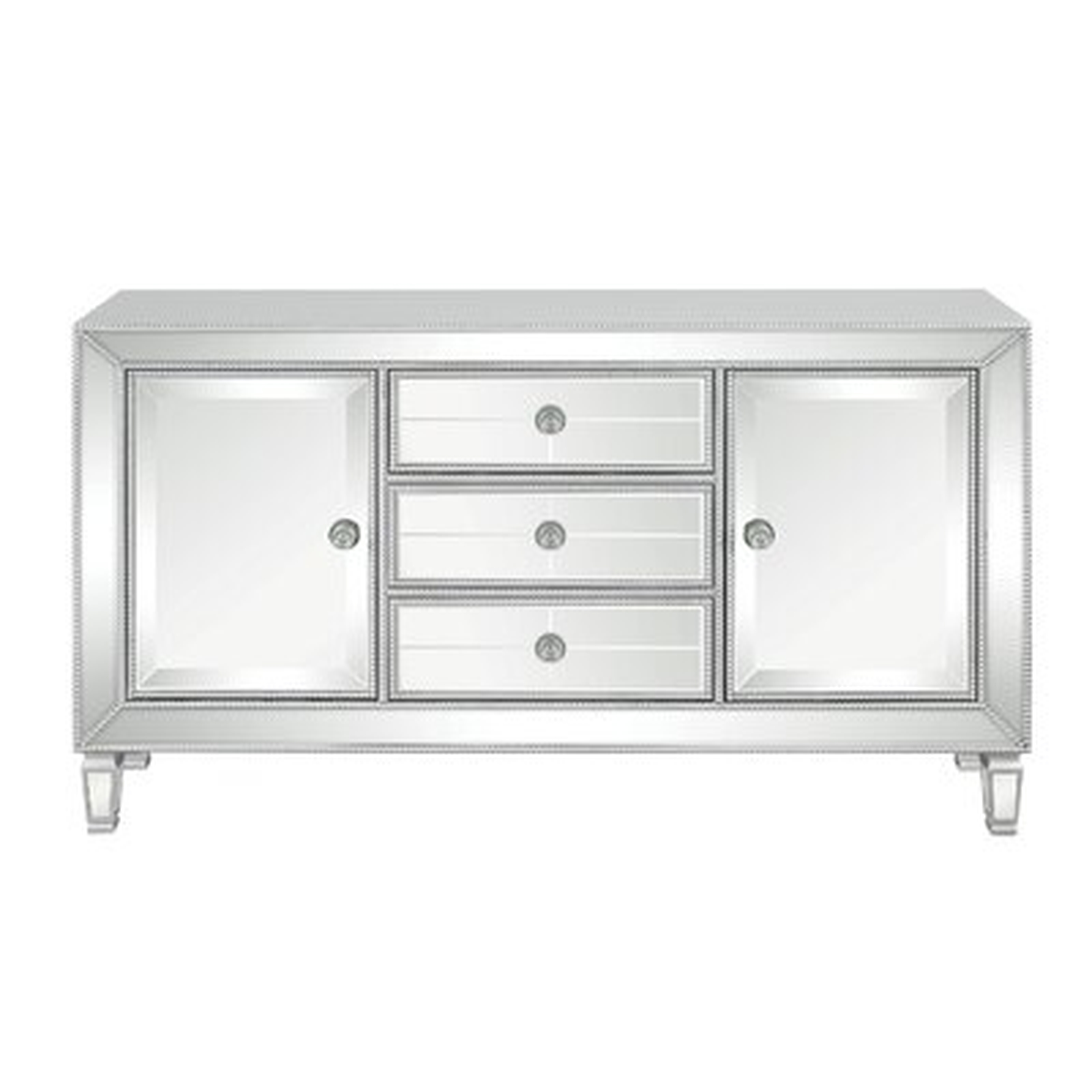 Acree 2 Door Mirrored Accent Cabinet - Wayfair