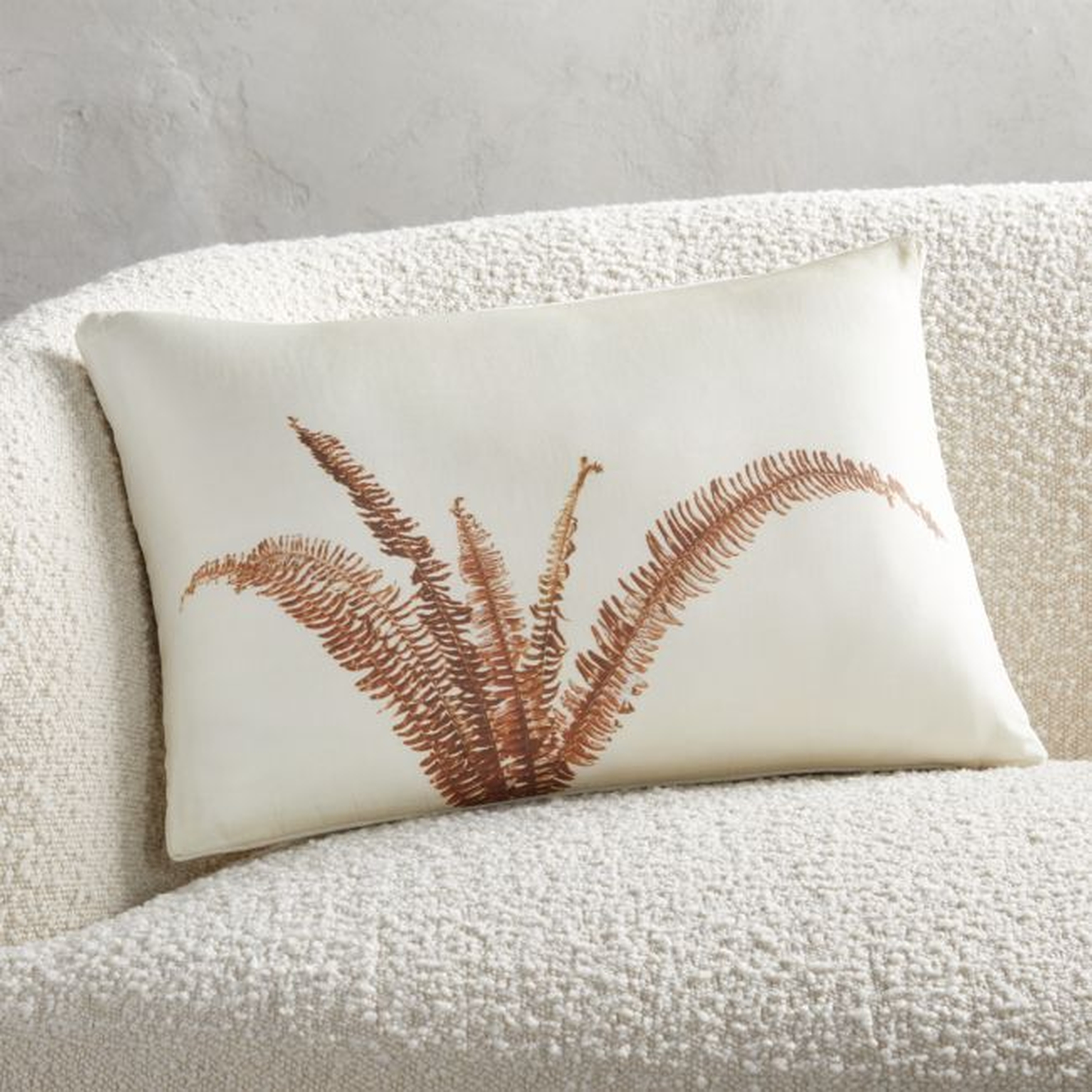 18"x12" Tansy Leaf Pillow with Down-Alternative Insert - CB2