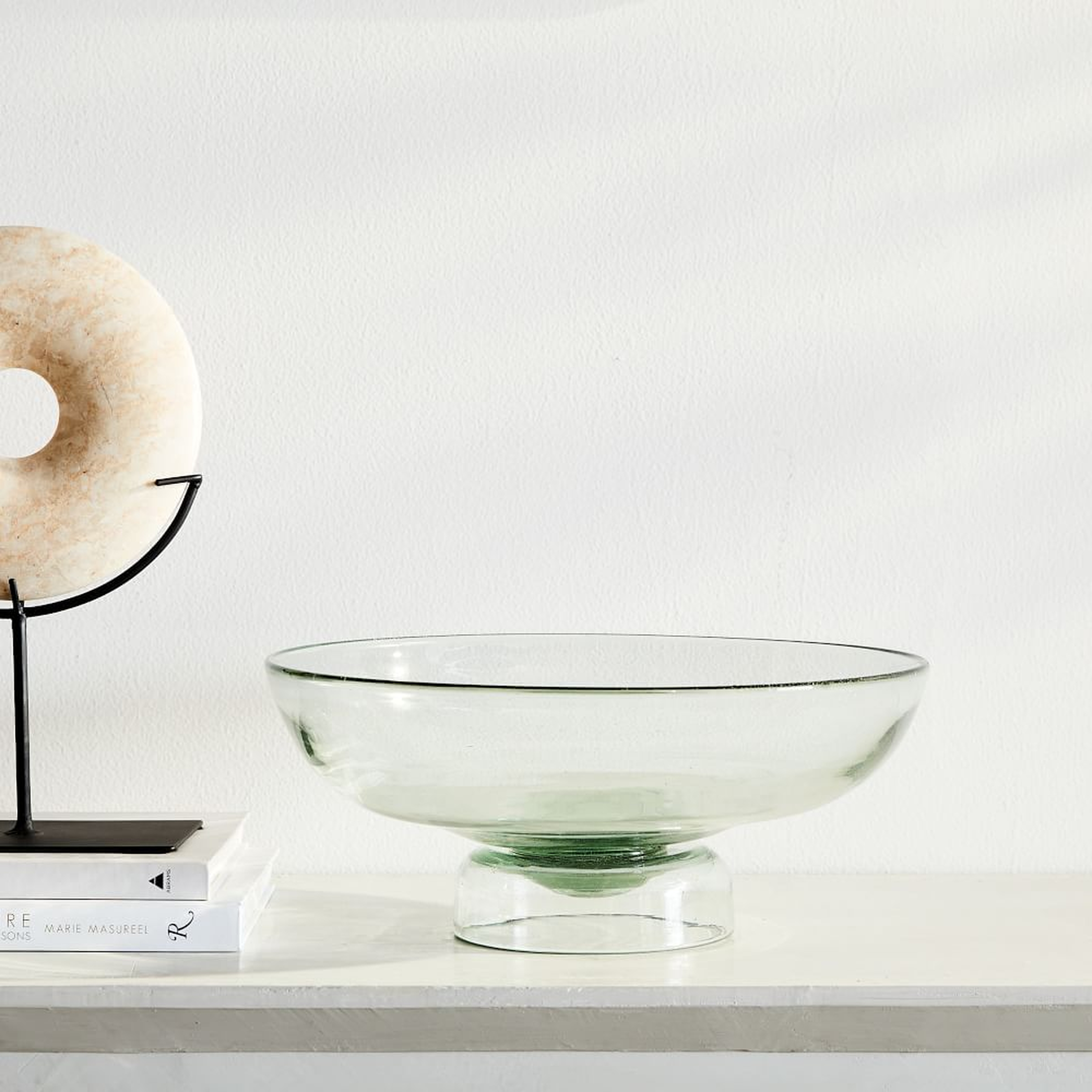Pure Glass Footed Centerpiece Bowl - West Elm