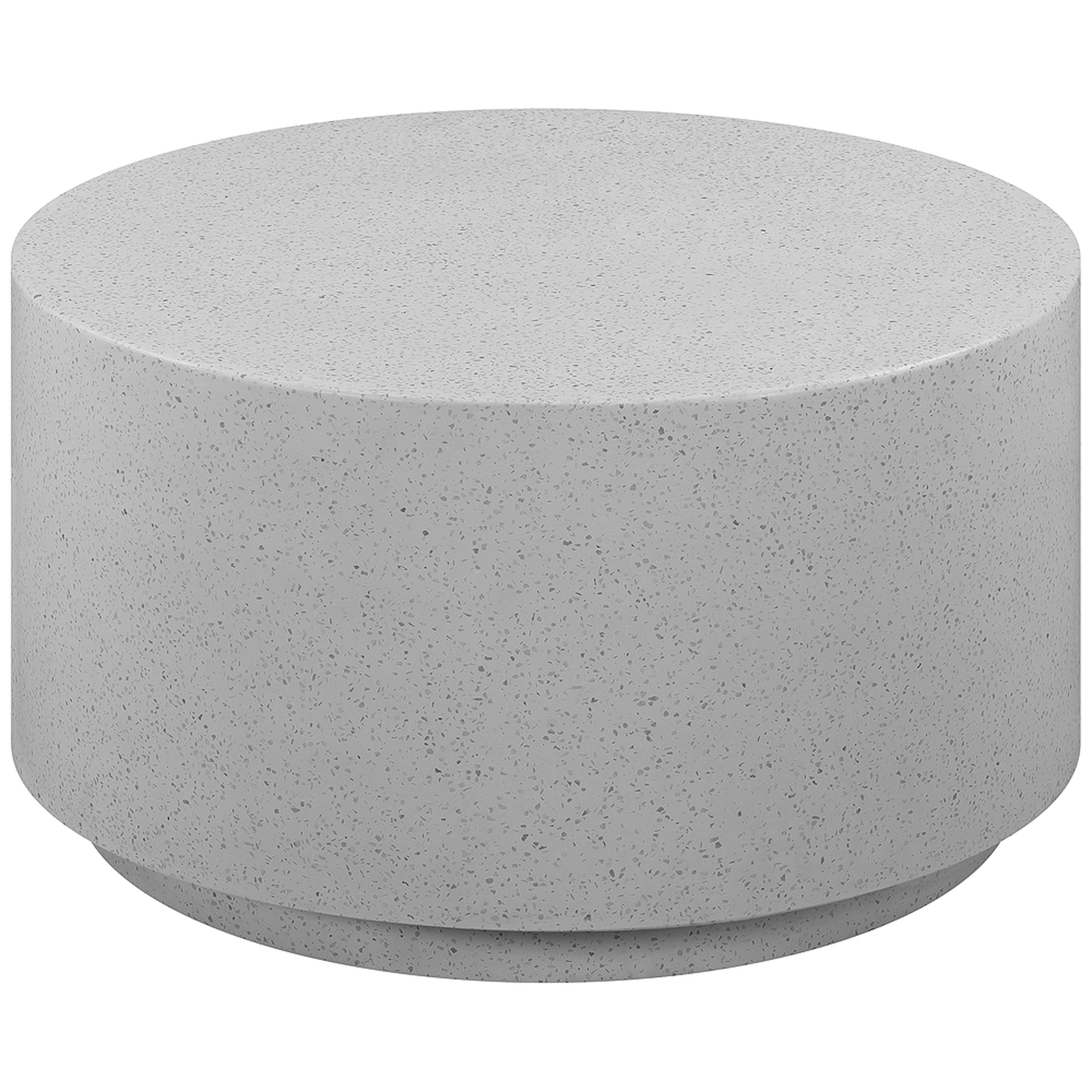 Terrazzo 27 1/2"W Light Speckled Concrete Round Coffee Table - Style # 80P55 - Lamps Plus