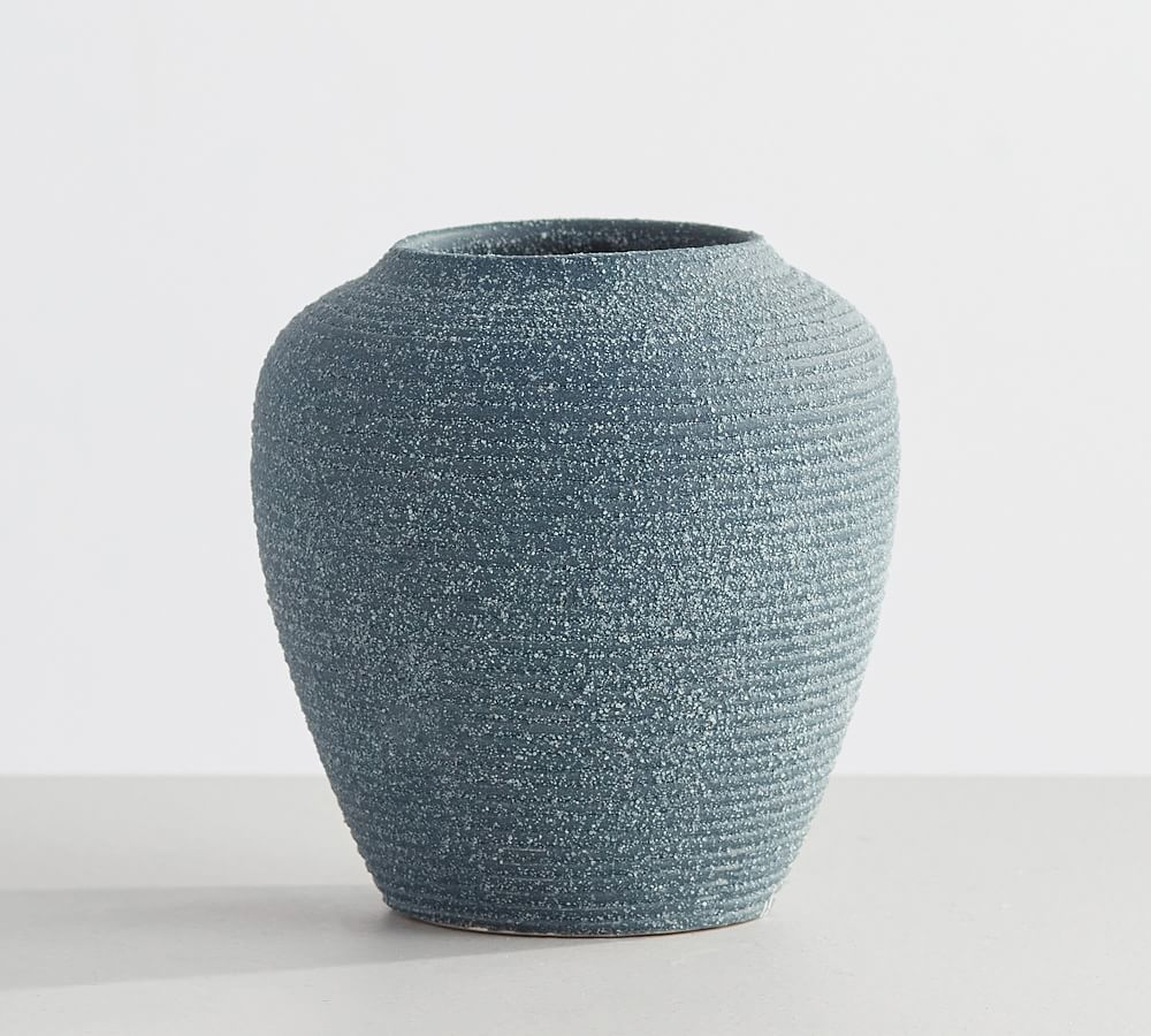 Bondi Terra Cotta Bud Vase, Blue, Medium, 4.25"H - Pottery Barn