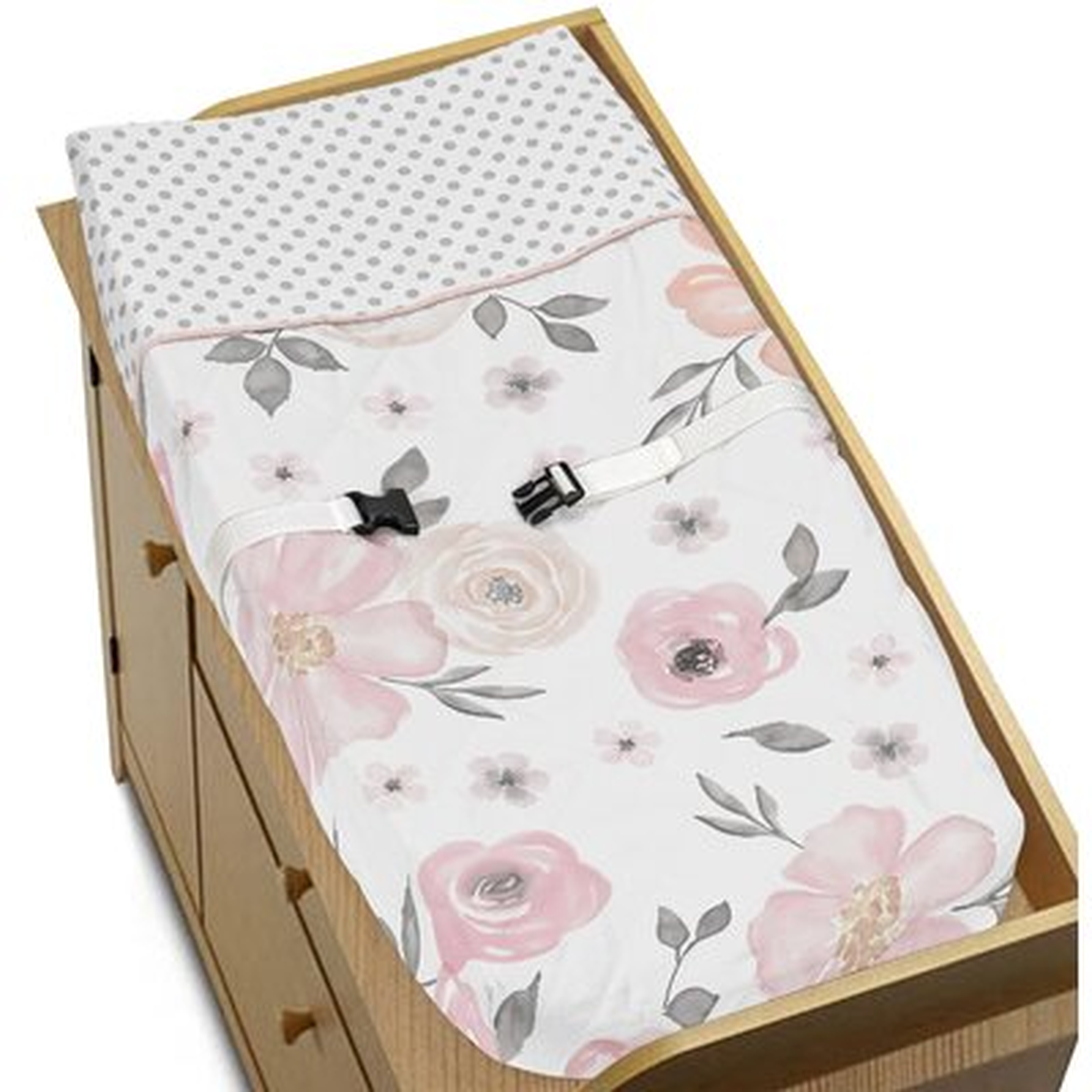 Watercolor Floral Changing Pad Cover - Birch Lane