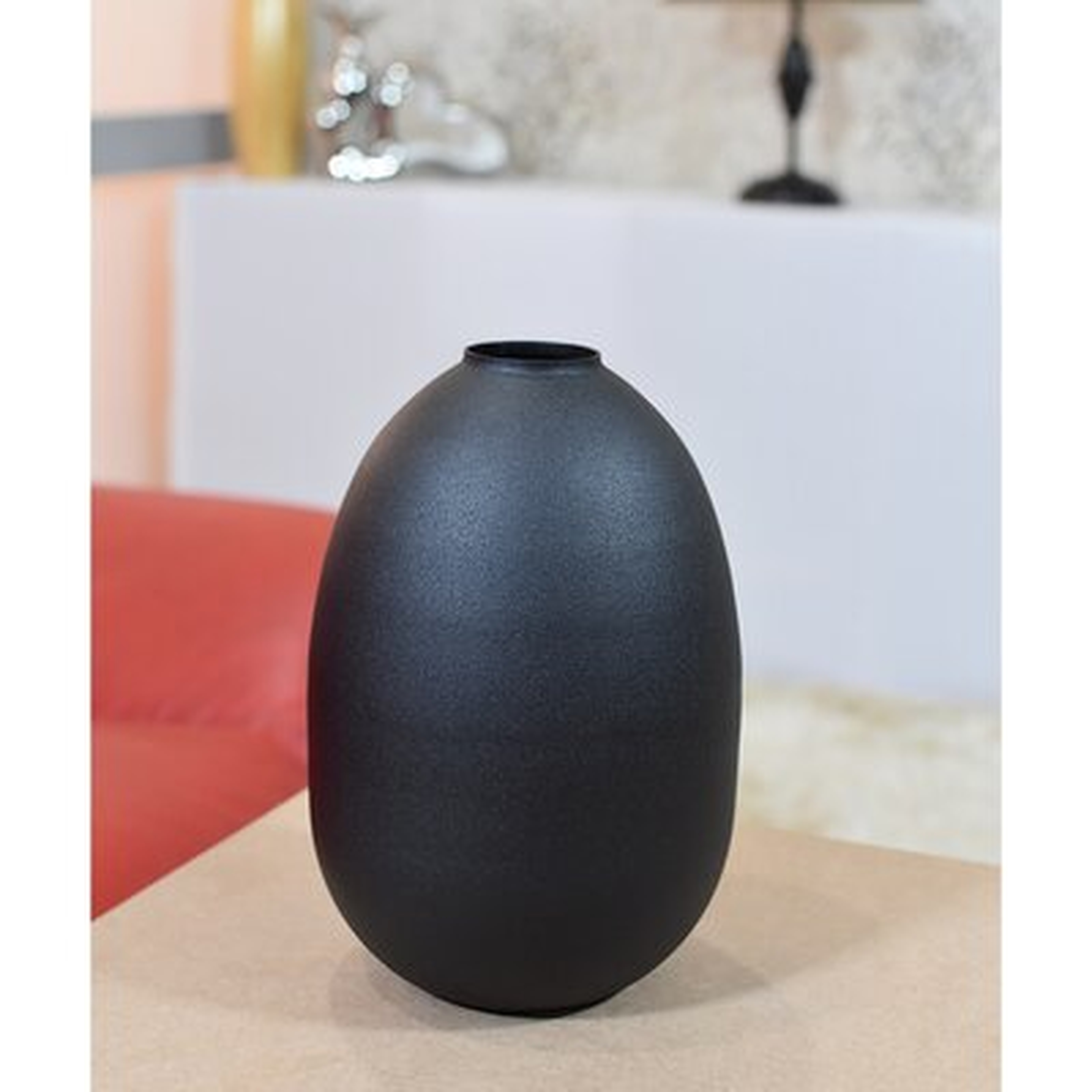 Feltus Black Indoor / Outdoor Metal Table Vase - Wayfair