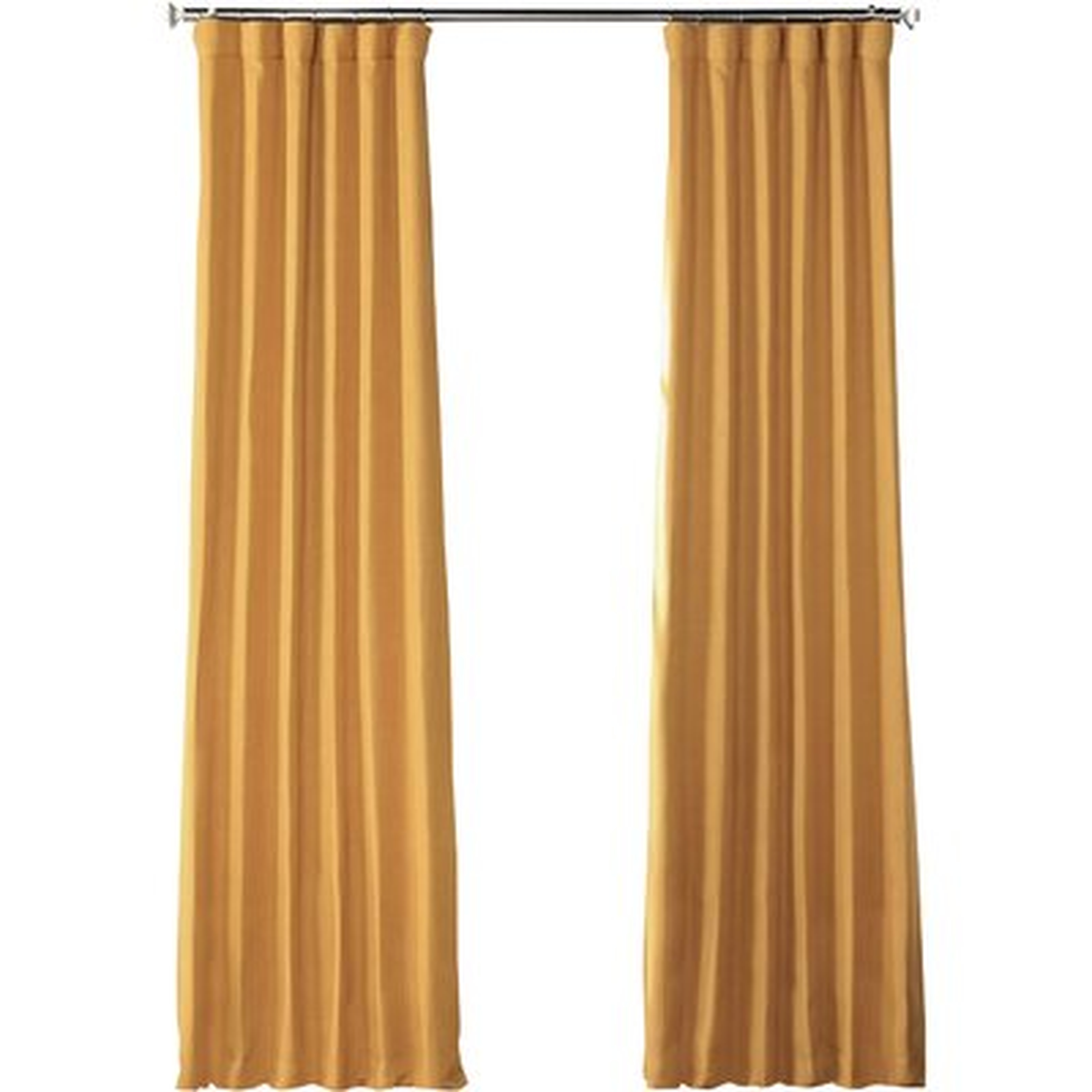 Clem Solid Room Darkening Rod Pocket Single Curtain Panel - Wayfair