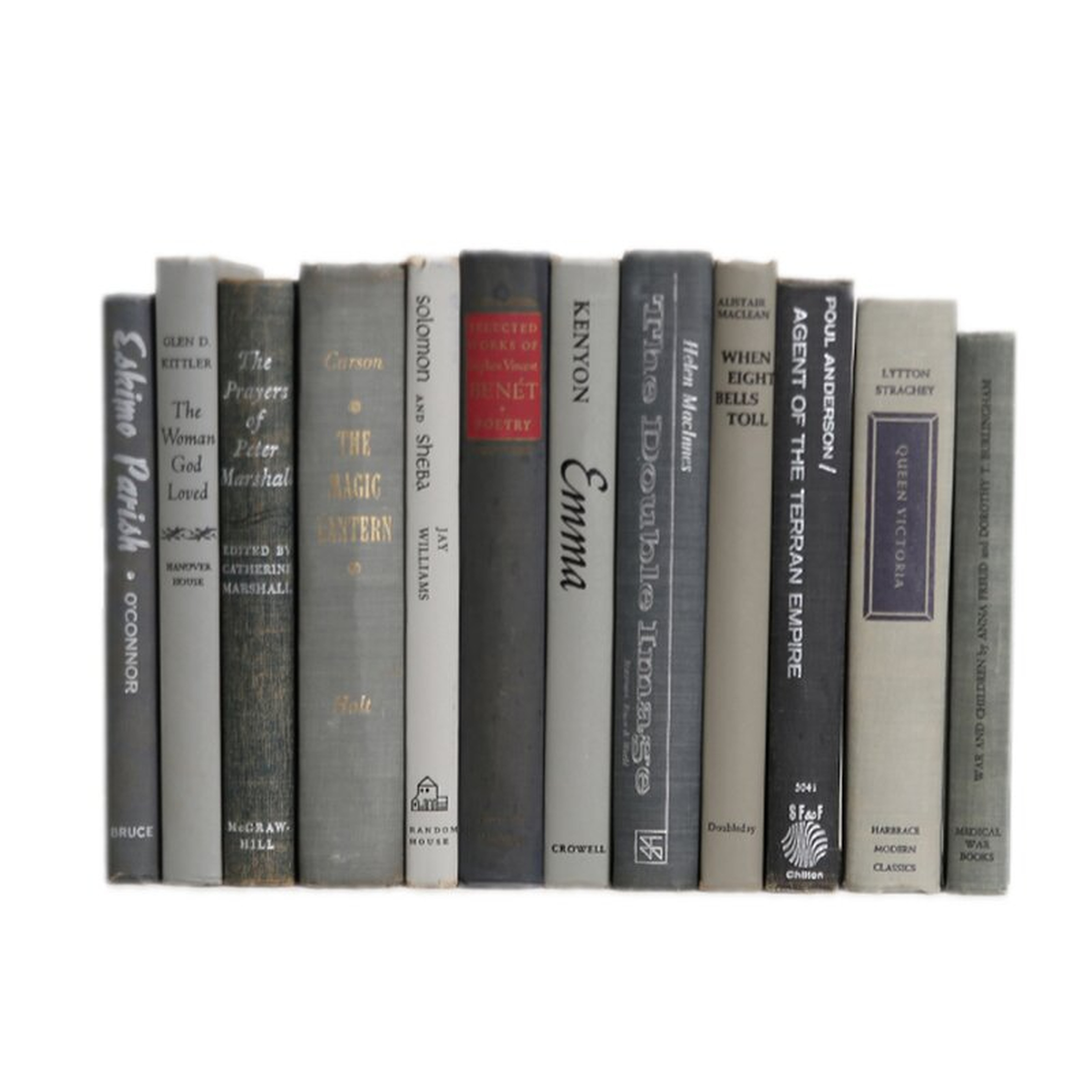 Booth & Williams Authentic Decorative Books - By Color Mid-century Granite ColorPak (1 Linear Foot, 10-12 Books) - Perigold