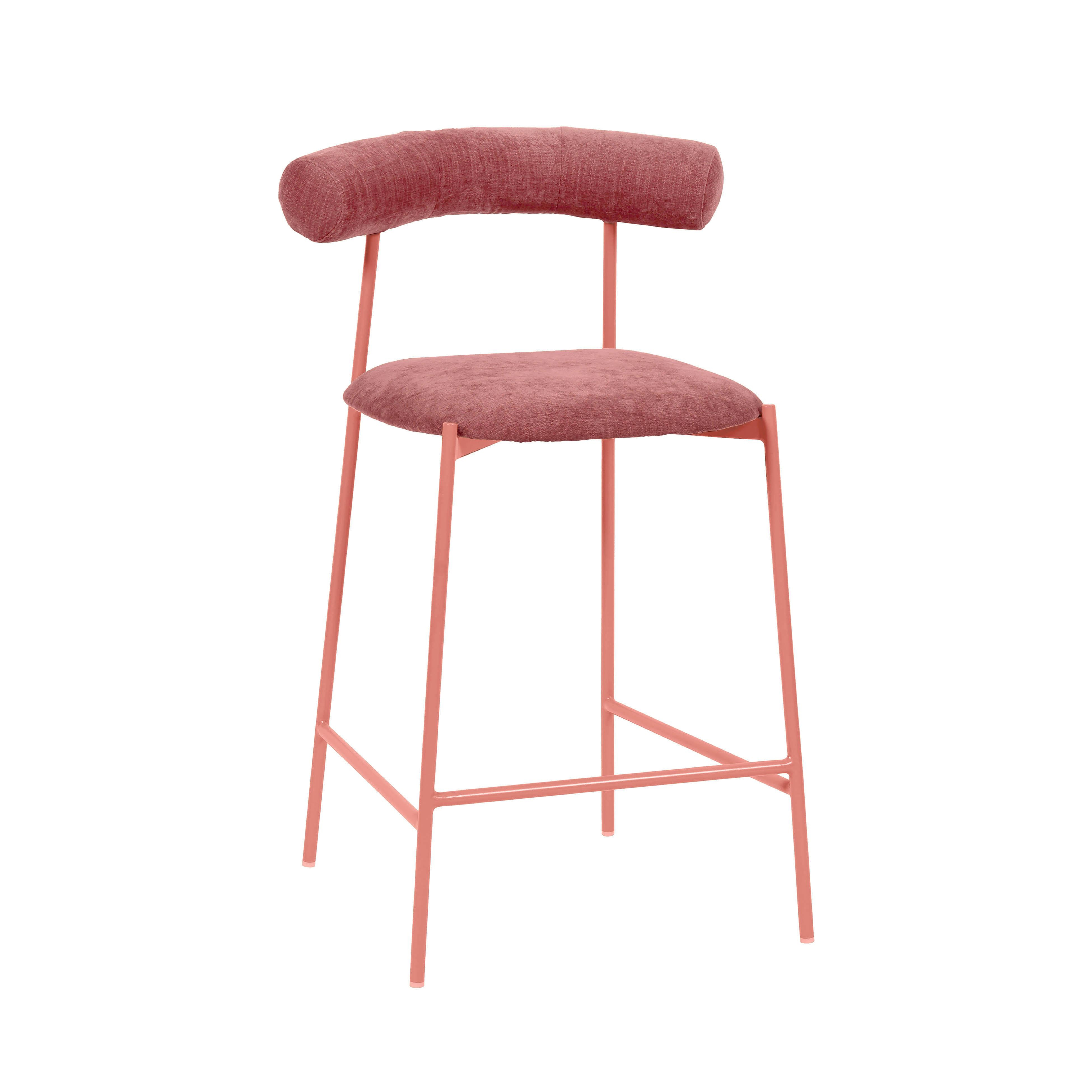 Liliana Mauve Performance Velvet Counter Stool - TOV FURNITURE
