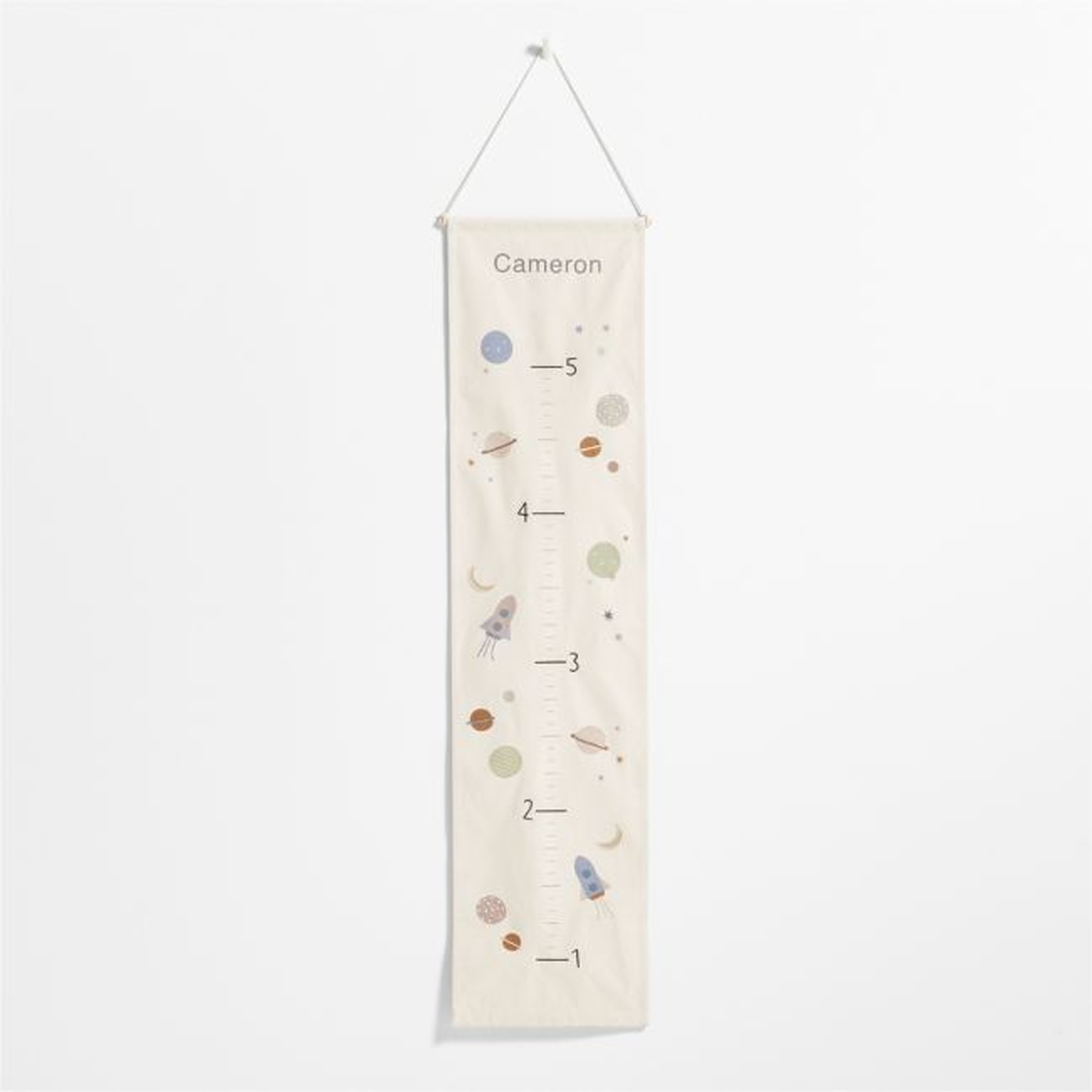 Space Canvas Personalized Kids Growth Chart - Crate & Kids