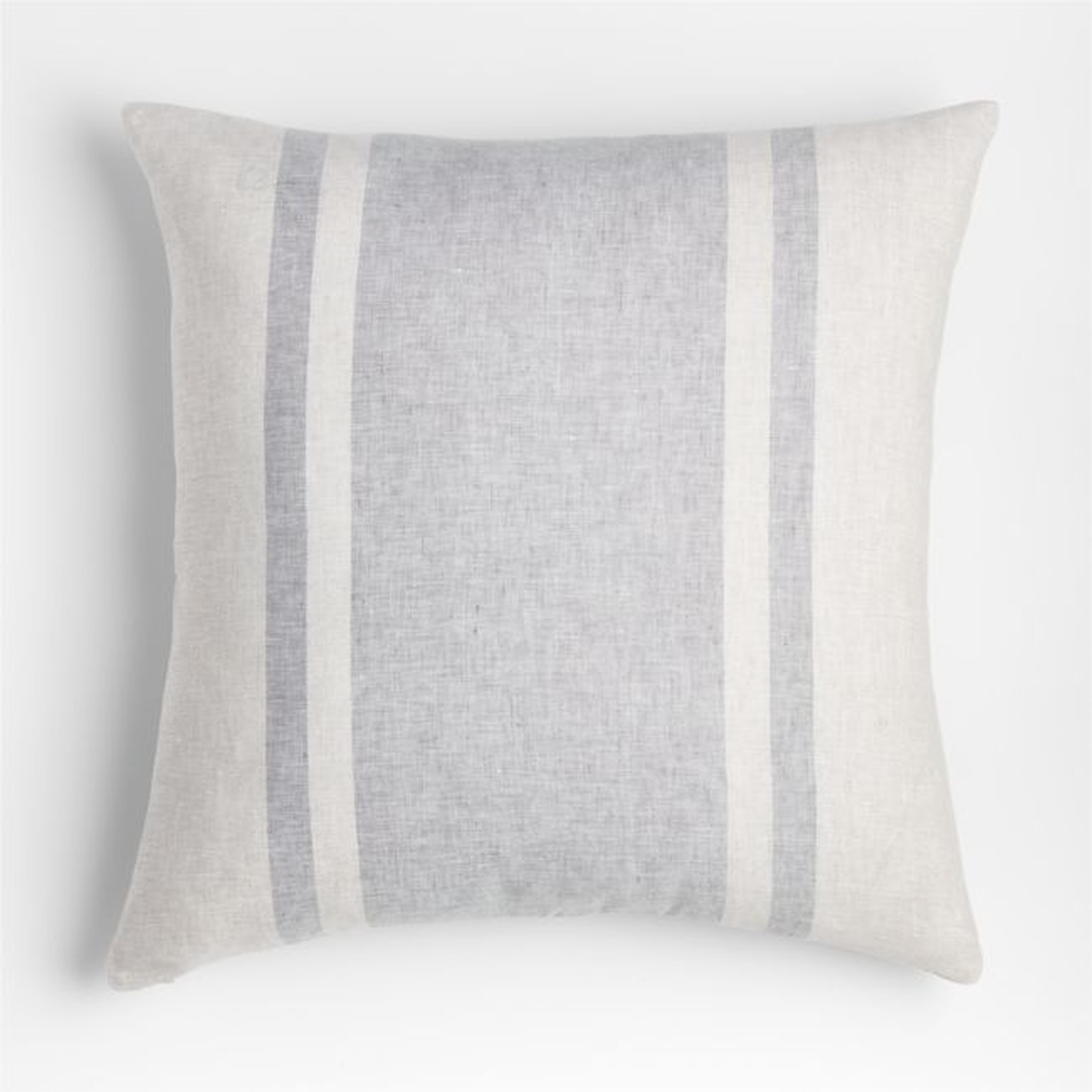 Jackie 23"x23" Grey Linen Throw Pillow with Down-Alternative Insert by Leanne Ford - Crate and Barrel