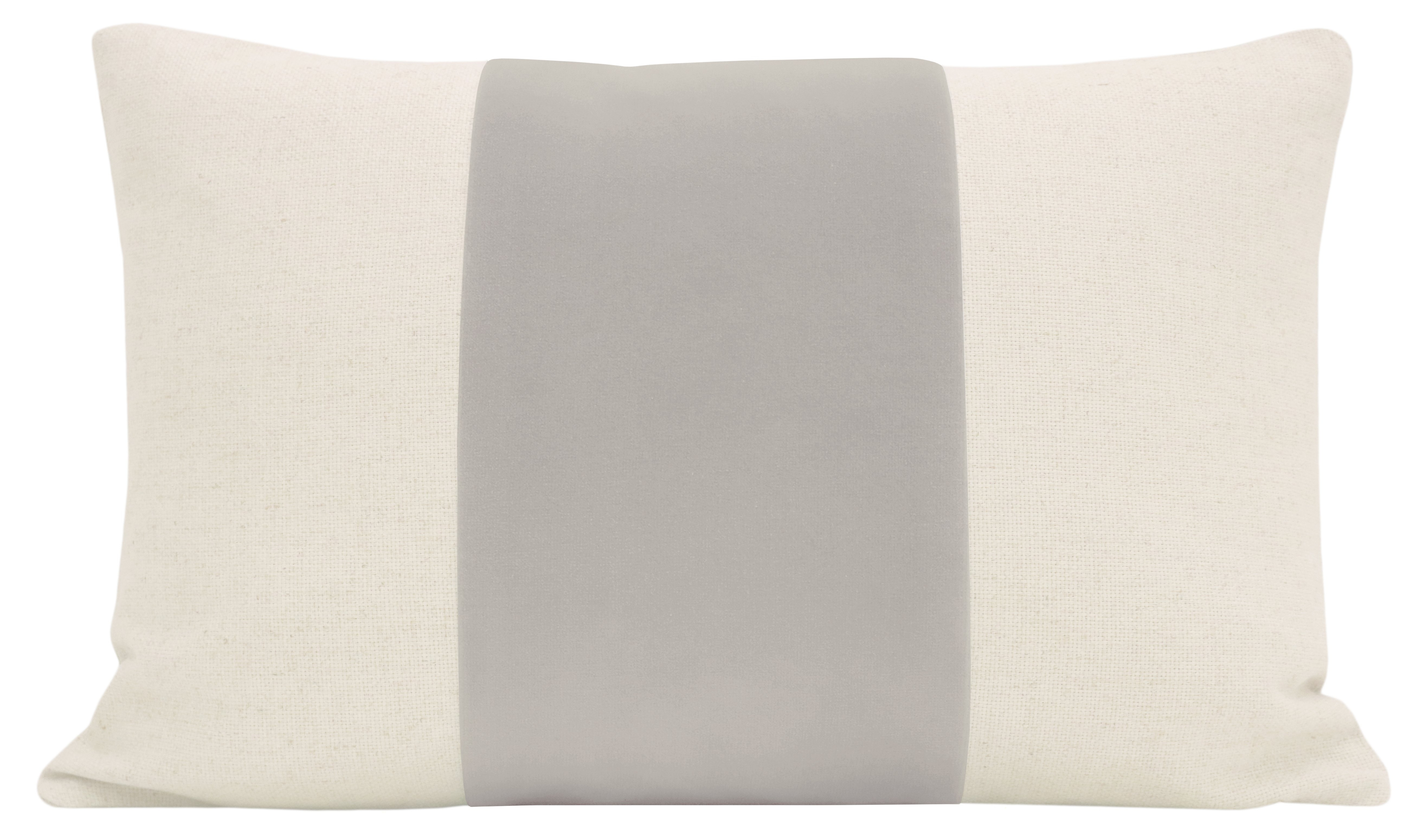 The Little Lumbar Panel Signature Velvet Pillow Cover, Dove Gray, 18" x 12" - Little Design Company