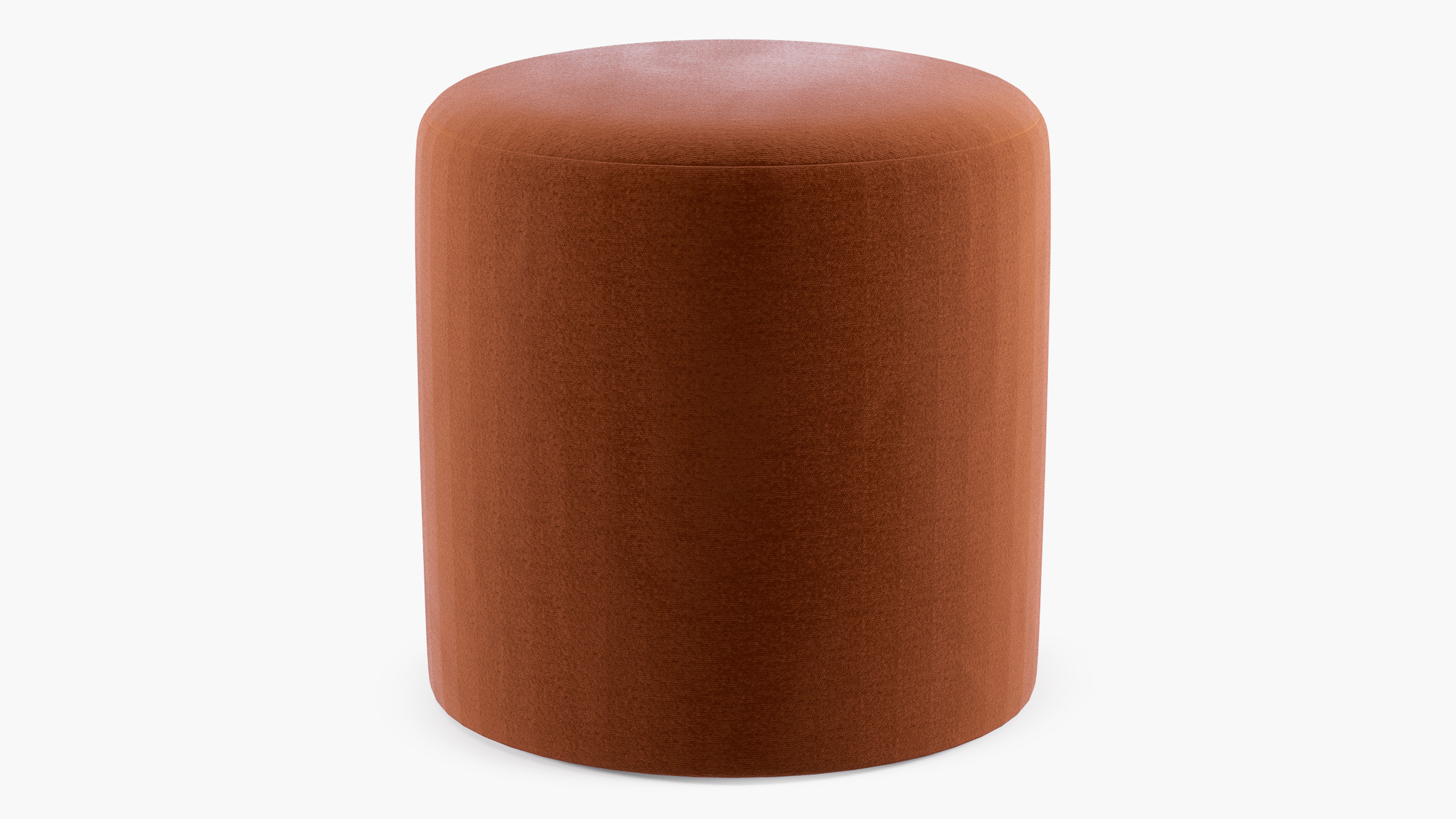 Drum Ottoman, Rust Classic Velvet - The Inside