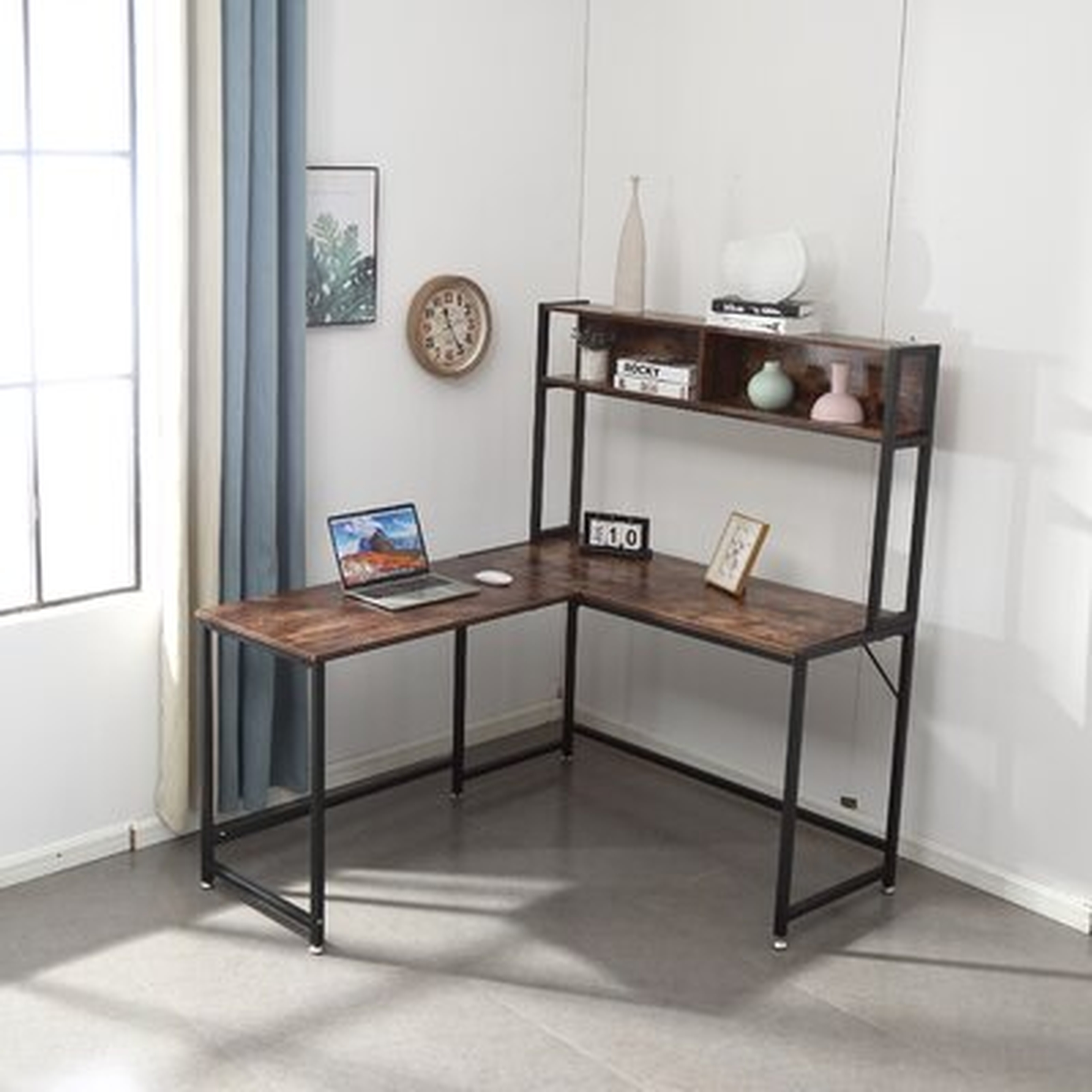 Klinger L-Shape Desk with Hutch - Wayfair