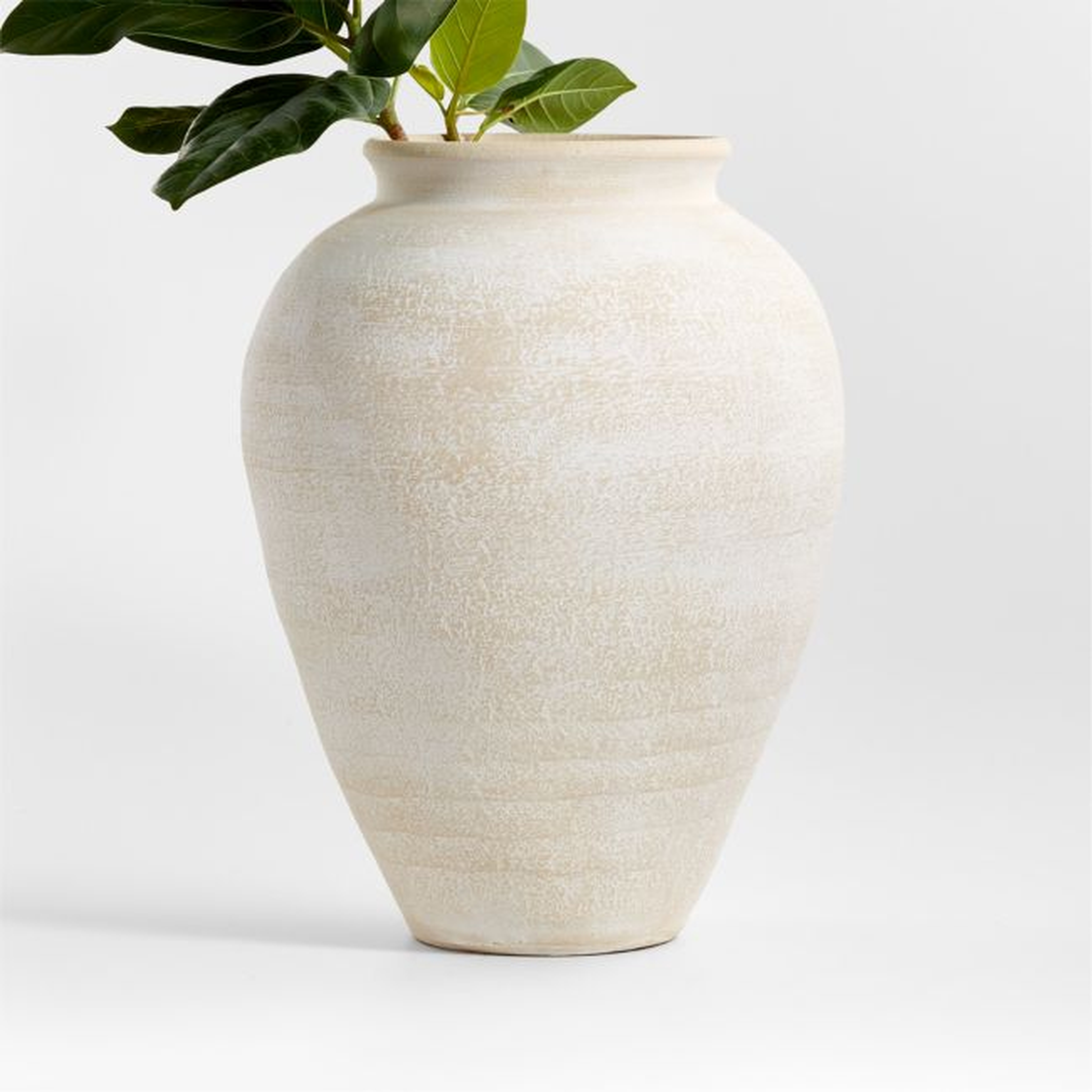 Ophelia Matte Natural Large Vase 17" - Crate and Barrel