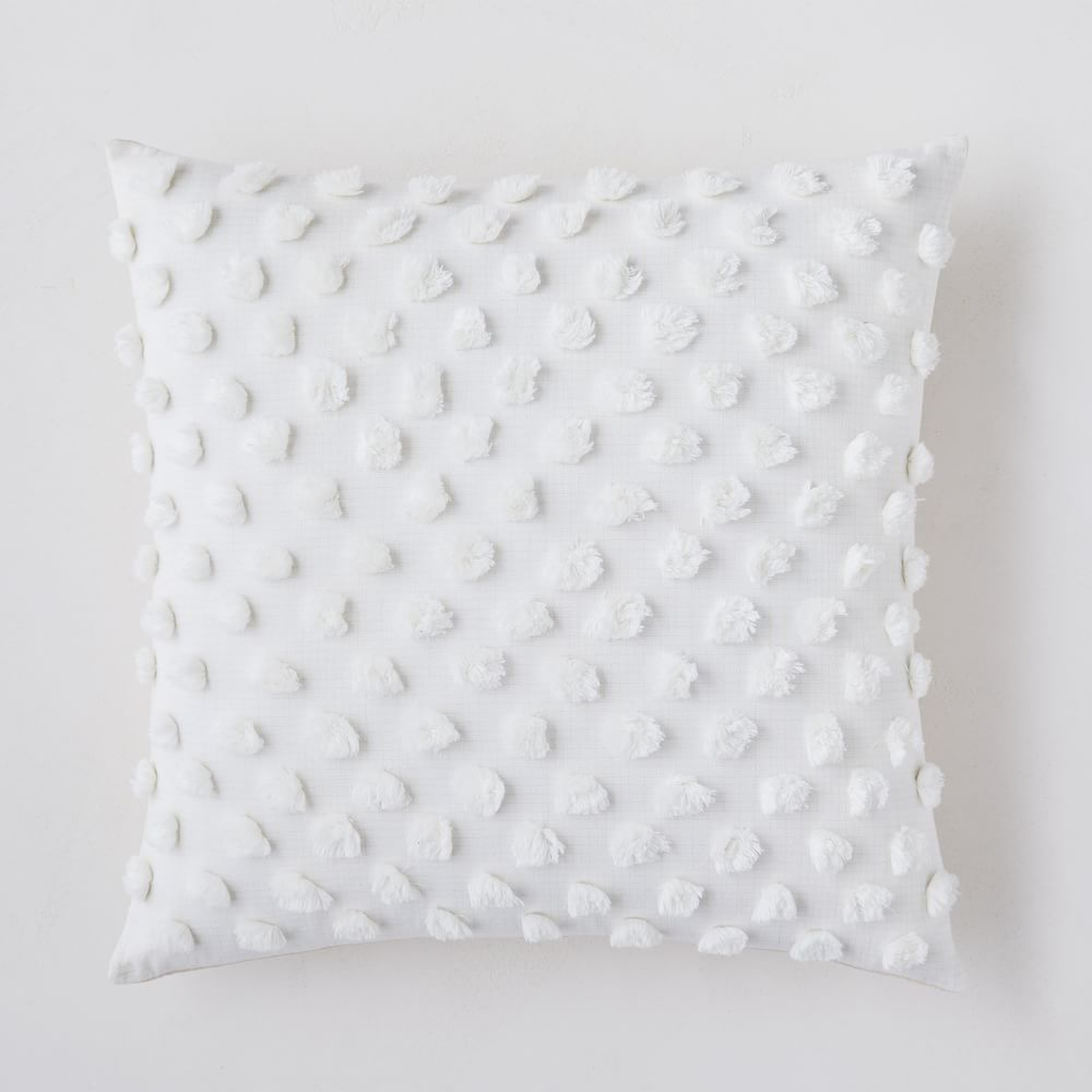 Candlewick Pillow Cover, 24"x24", White - West Elm