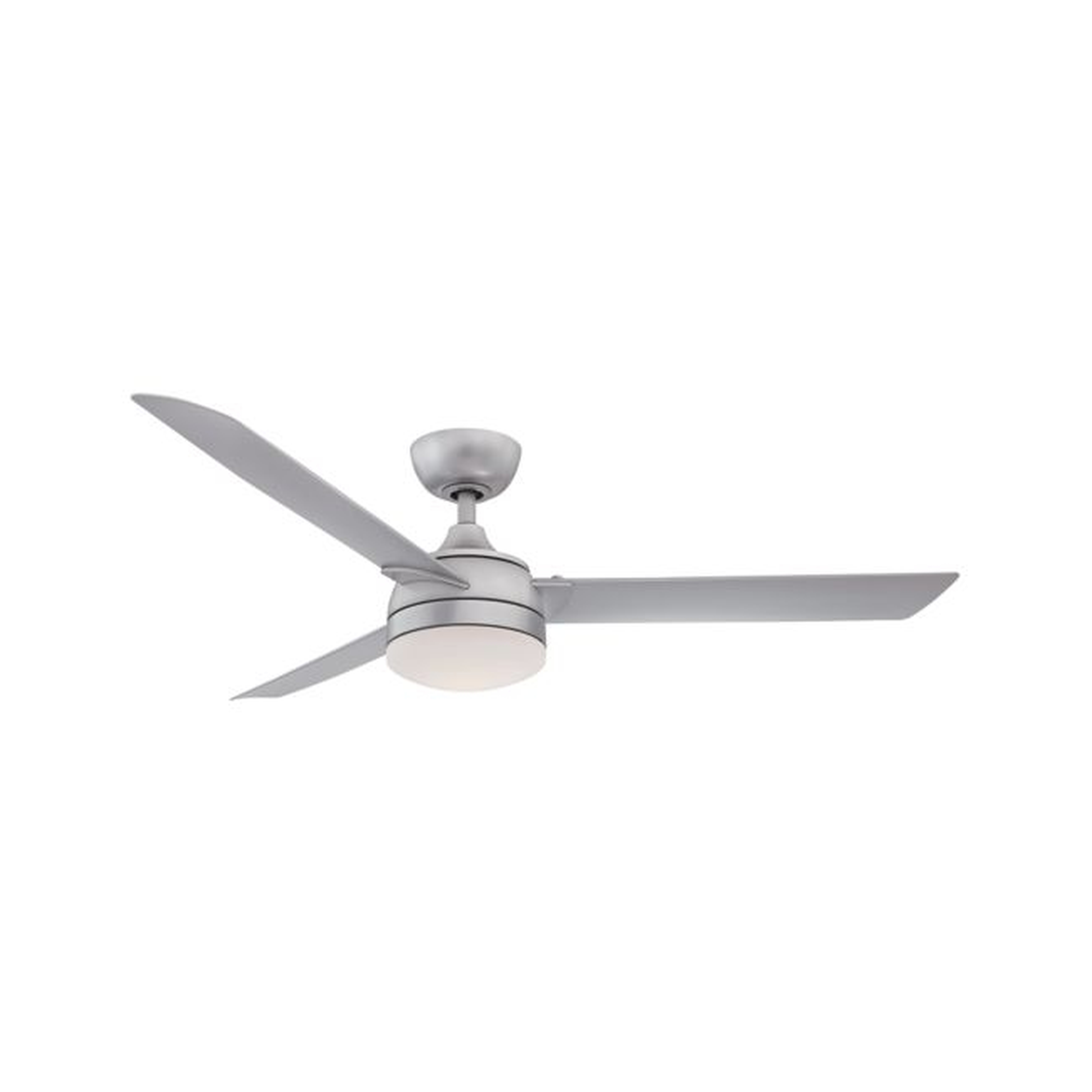 Fanimation Xeno 56" Silver Indoor/Outdoor Ceiling Fan with LED Light - Crate and Barrel