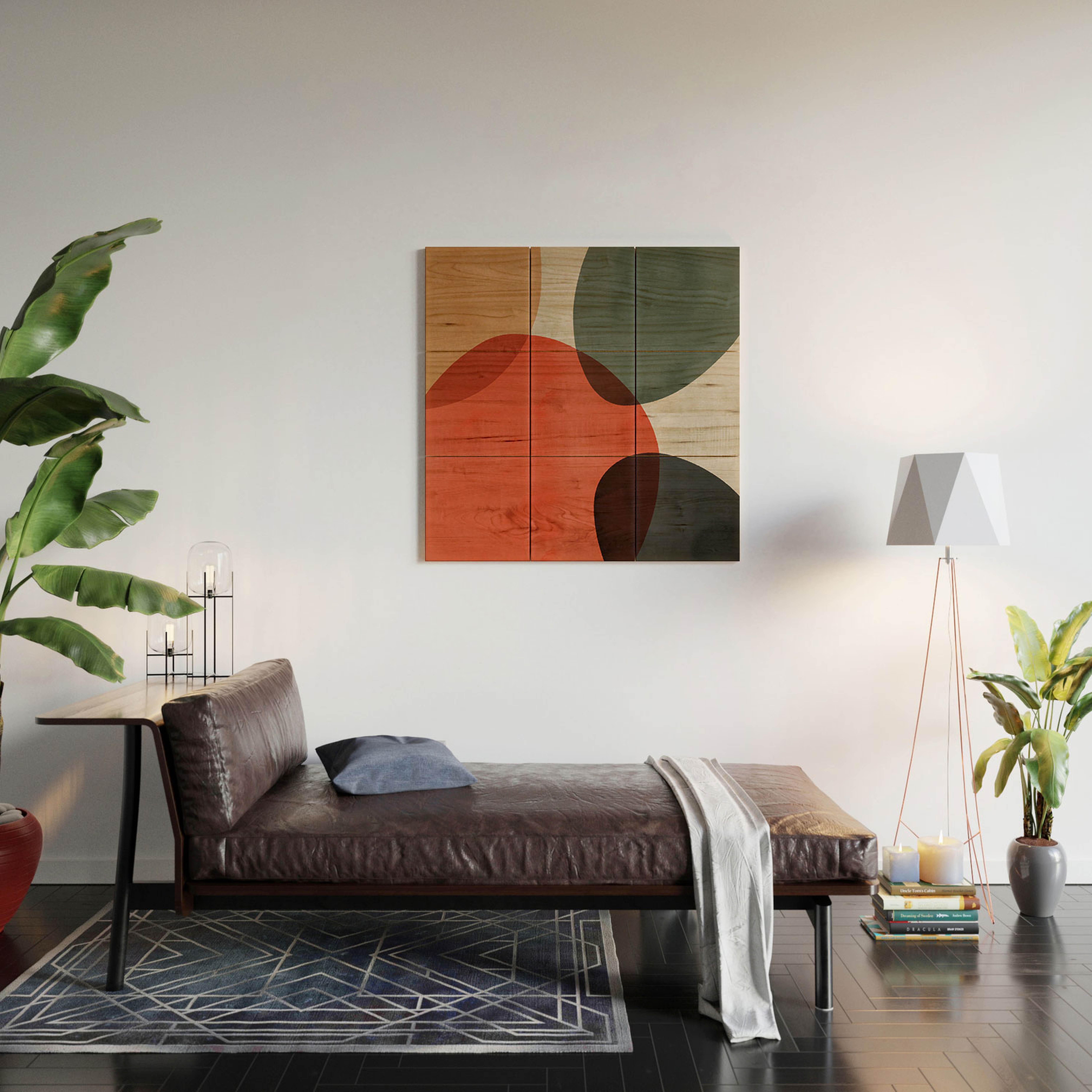 Winter Abstract Theme by Emanuela Carratoni - Wood Wall Mural5' x 5' (Nine 20" wood Squares) - Wander Print Co.