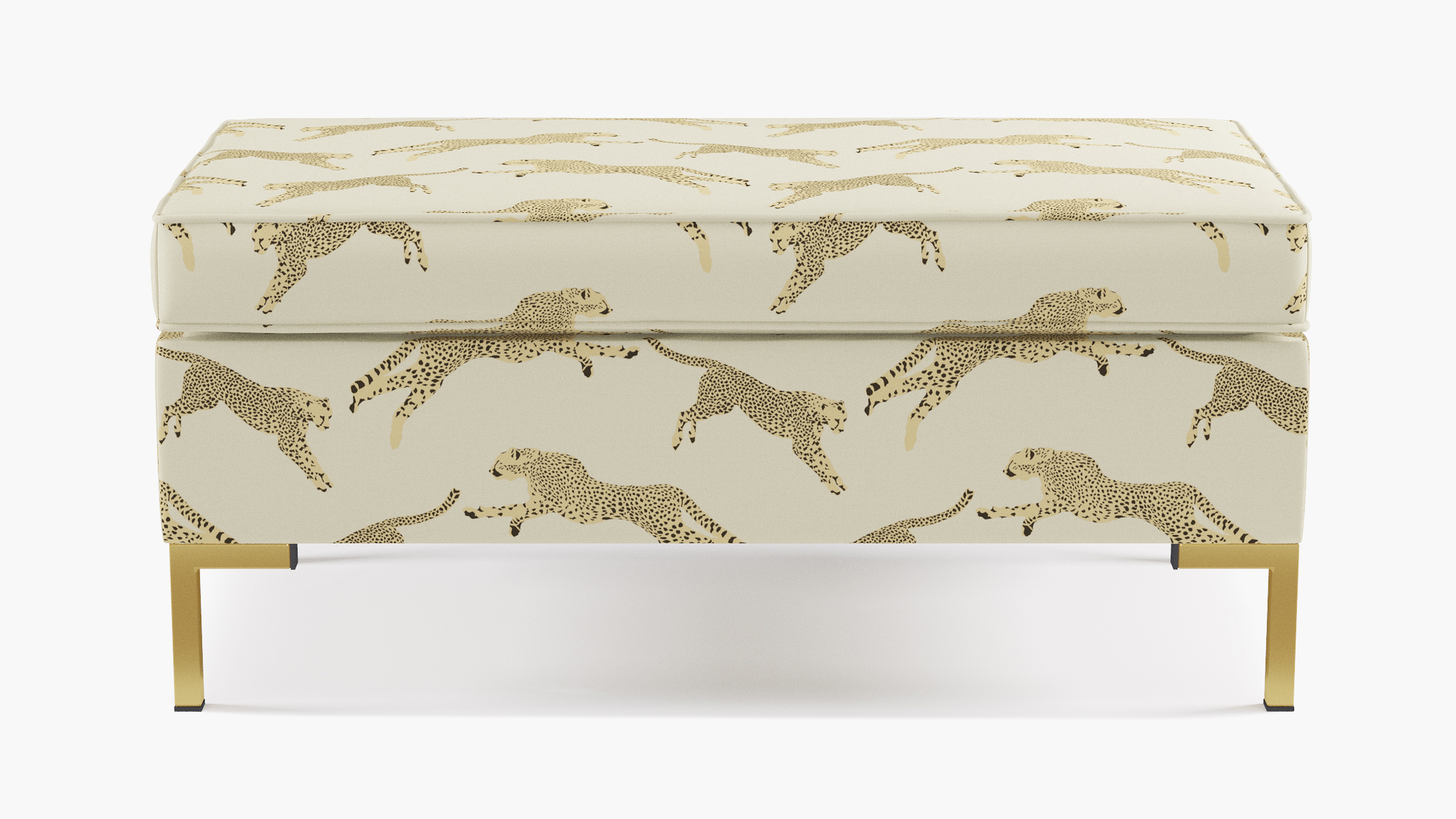 Modern Bench, Desert Cheetah, Brass - The Inside