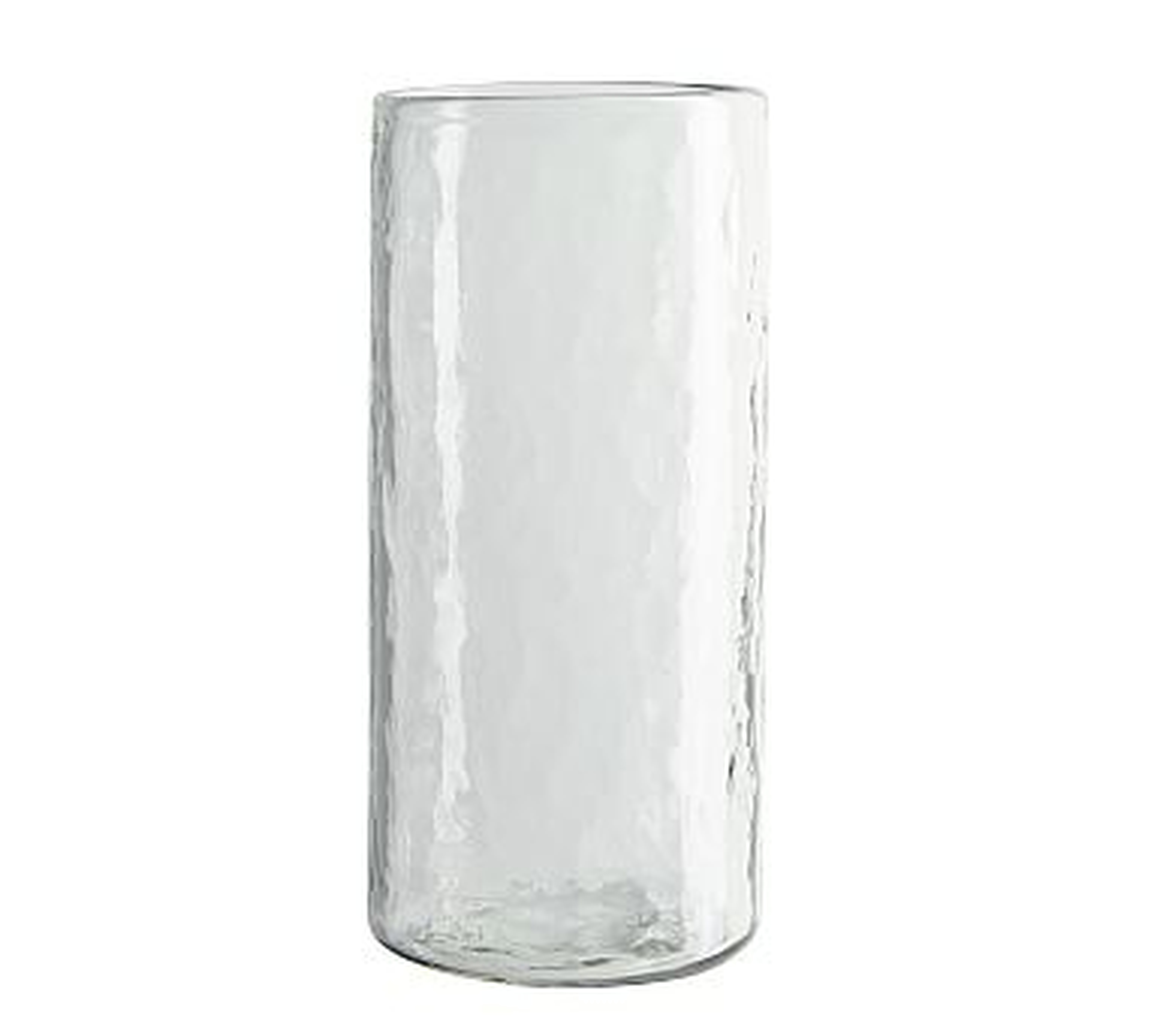 Hammered Tall Drinking Glasses, 18.6 oz., Set of 4 - Clear - Pottery Barn