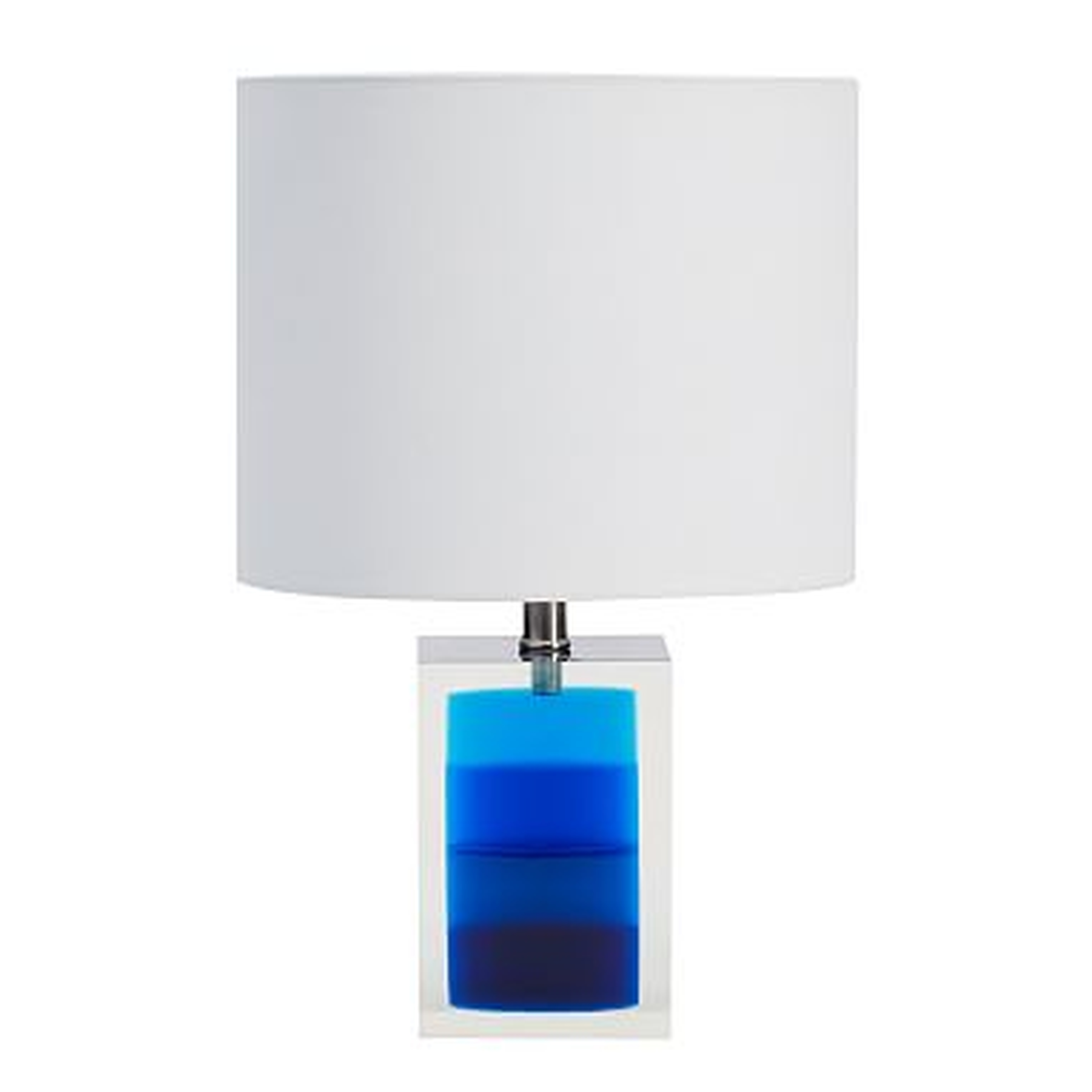 Resin Table Lamp, Blue Layers, Rectangle - Pottery Barn Teen
