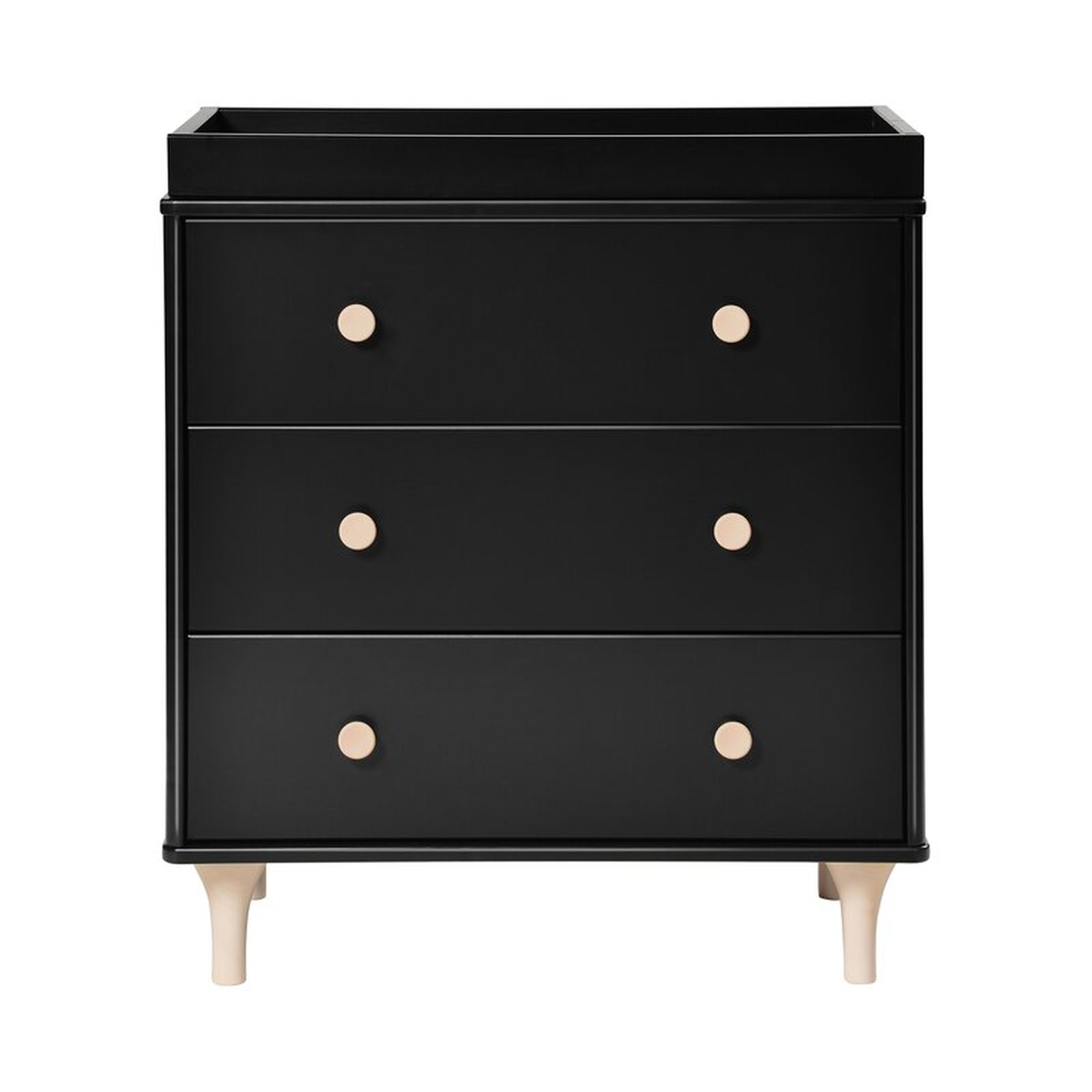 Lolly Changing Table Dresser Color: Black/Washed Natural - Perigold